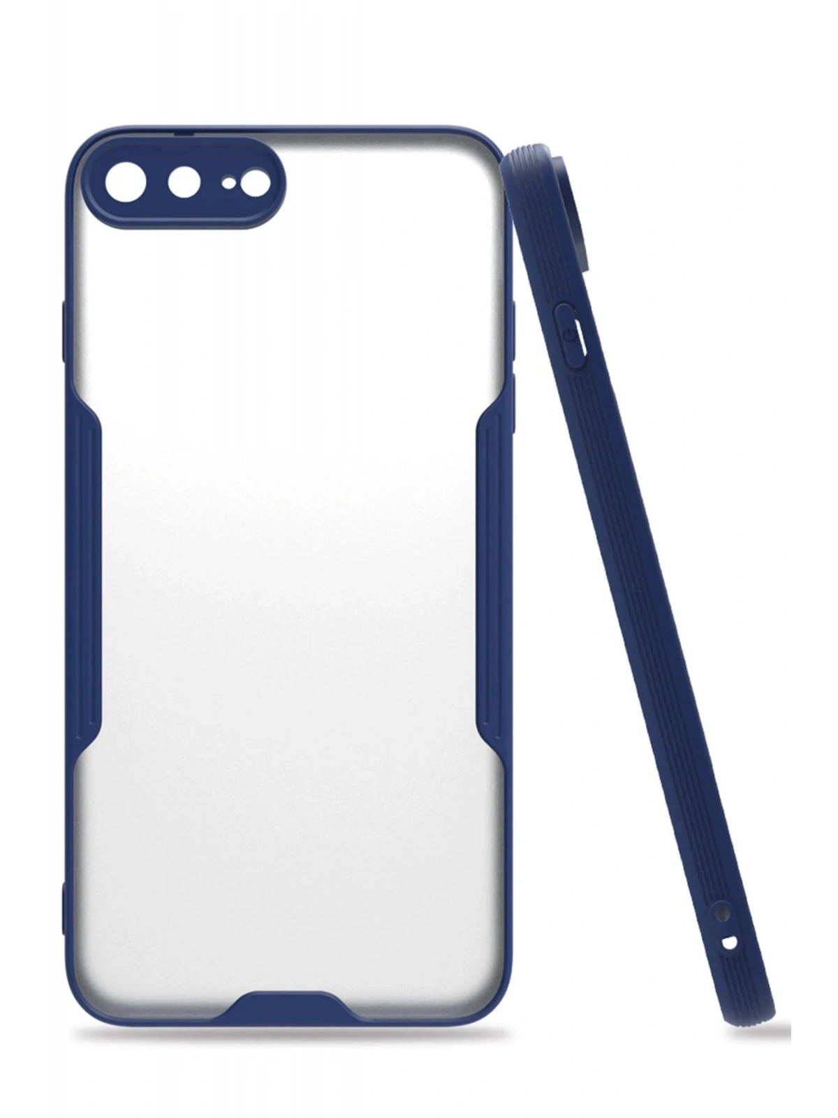 Newface Apple iPhone 7 Plus Kılıf Platin Silikon - Lacivert