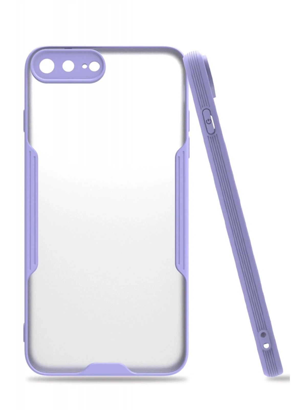 Newface Apple iPhone 7 Plus Kılıf Platin Silikon - Lila