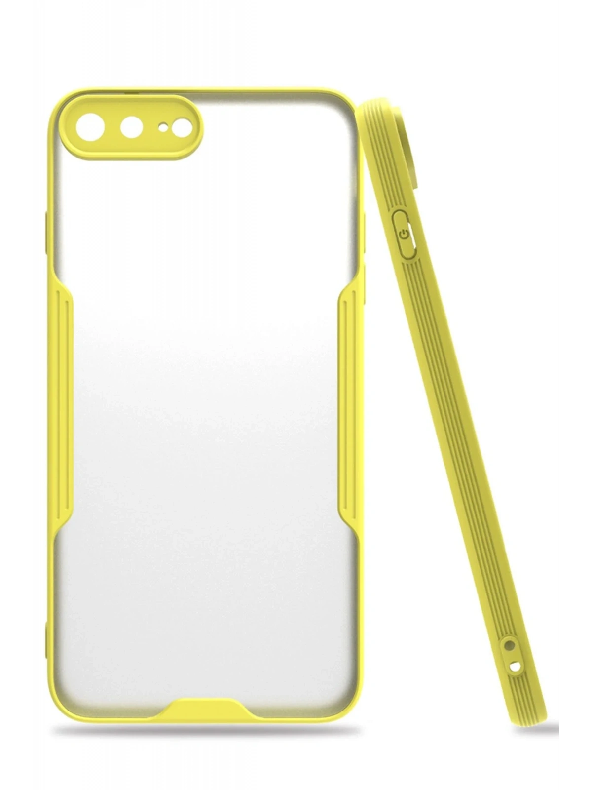 Newface Apple iPhone 7 Plus Kılıf Platin Silikon - Sarı
