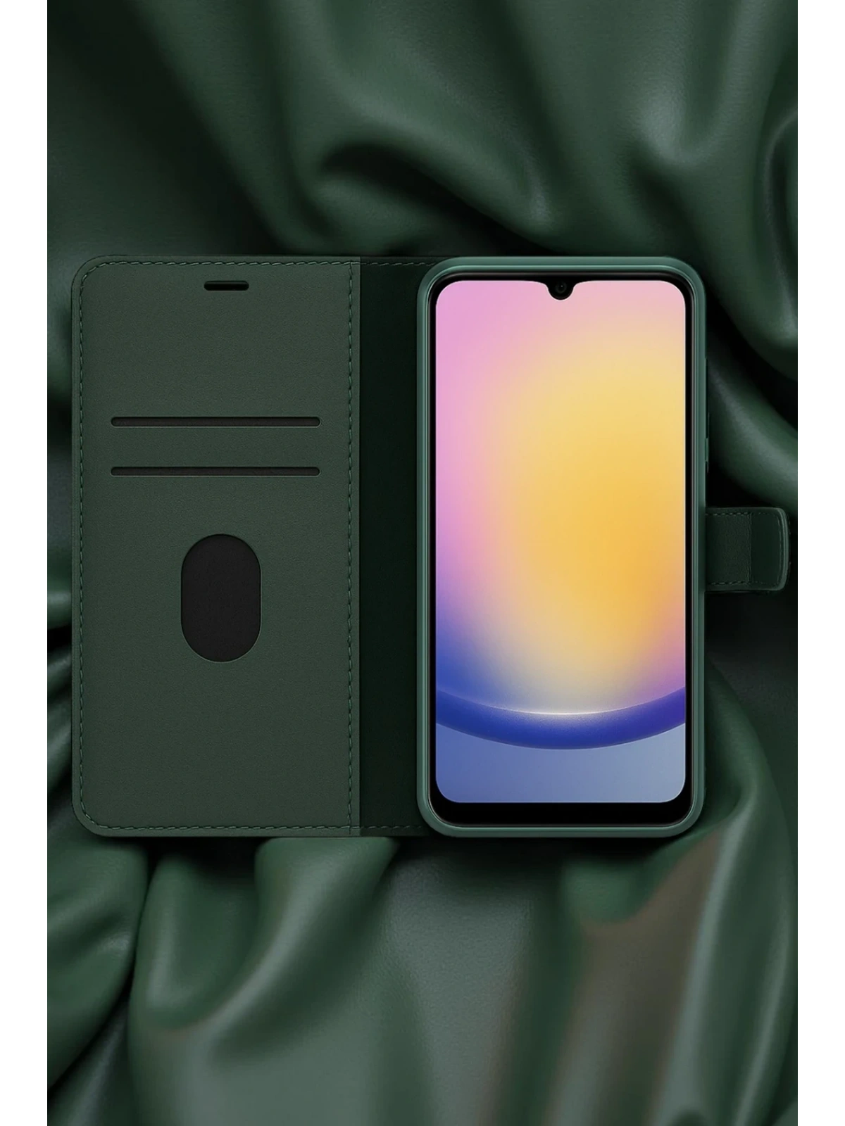 Newface Apple iPhone 7 Trend S Plus Kapaklı Kılıf - Yeşil