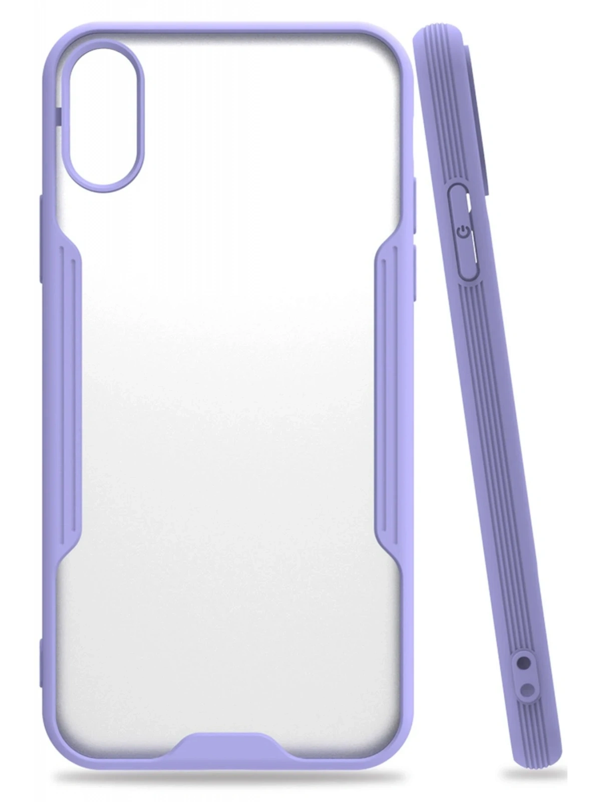 Newface Apple iPhone X Kılıf Platin Silikon - Lila