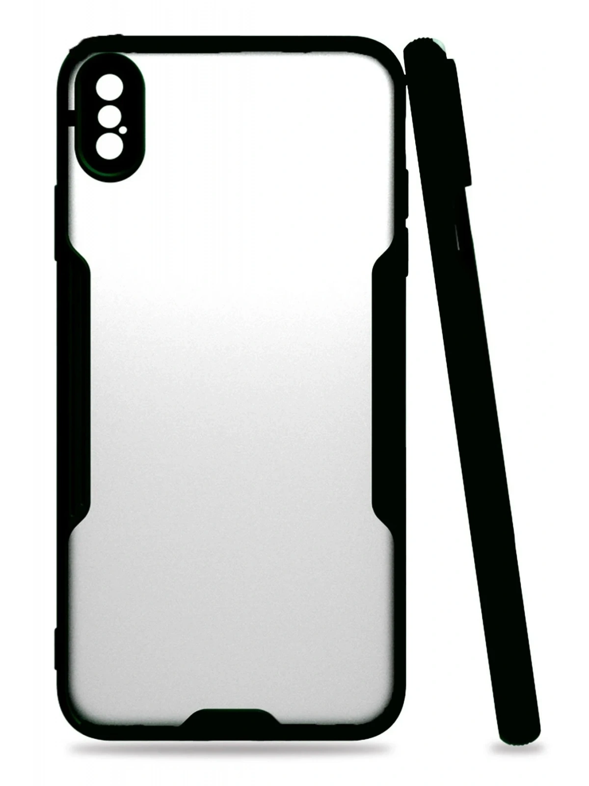 Newface Apple iPhone XS Max Kılıf Platin Silikon - Siyah