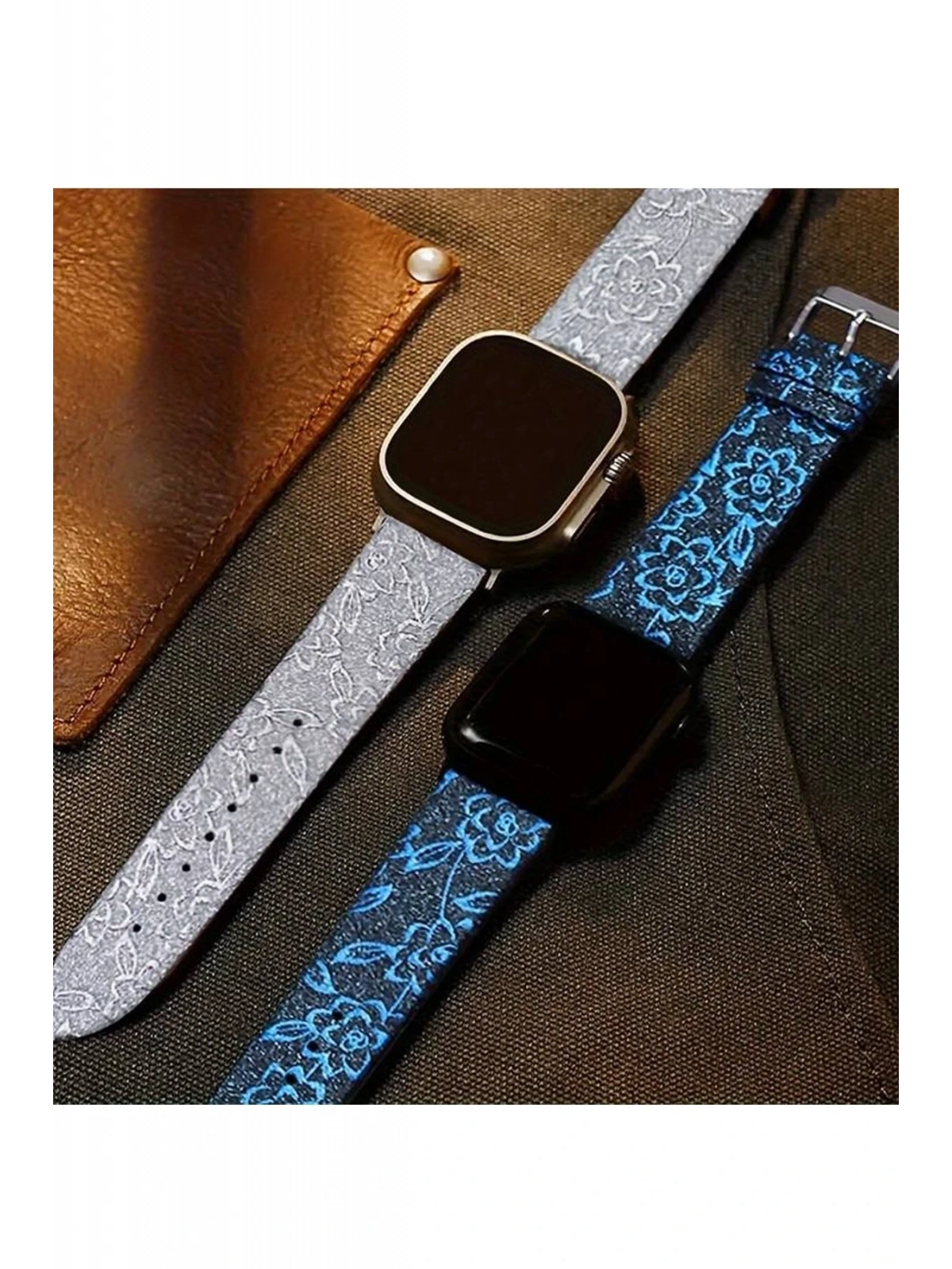 Newface Apple Watch 38mm Creeper Desenli Kordon - Siyah