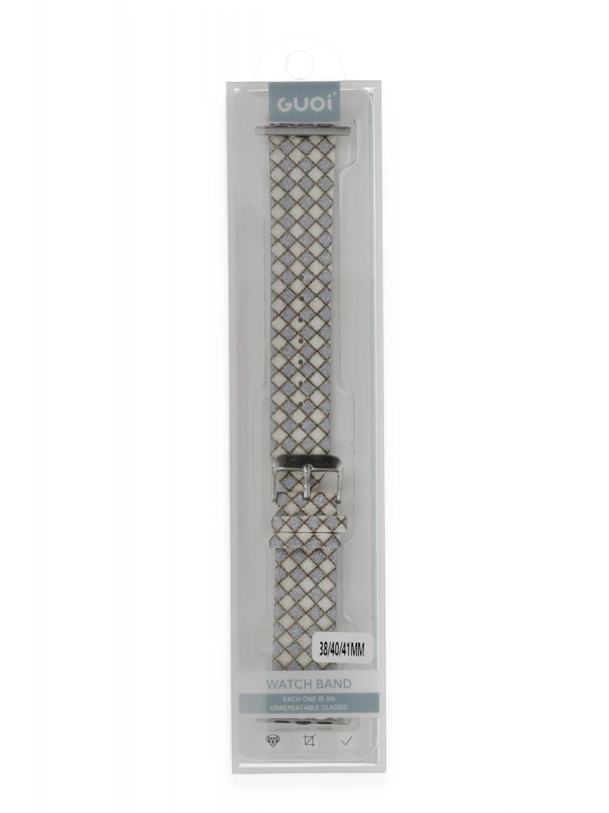 Newface Apple Watch 38mm Karo Motif Kordon - Lila
