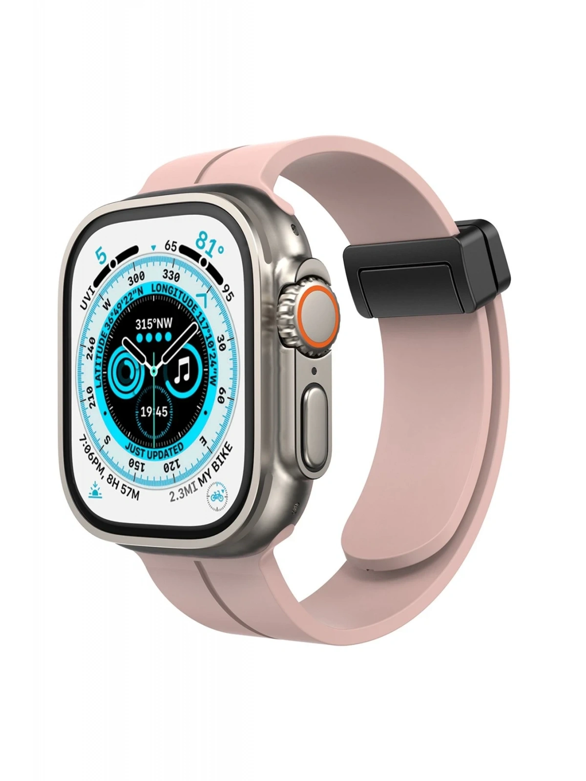 Newface Apple Watch 38mm KR412 Elegance Stylısh Kordon - Pudra
