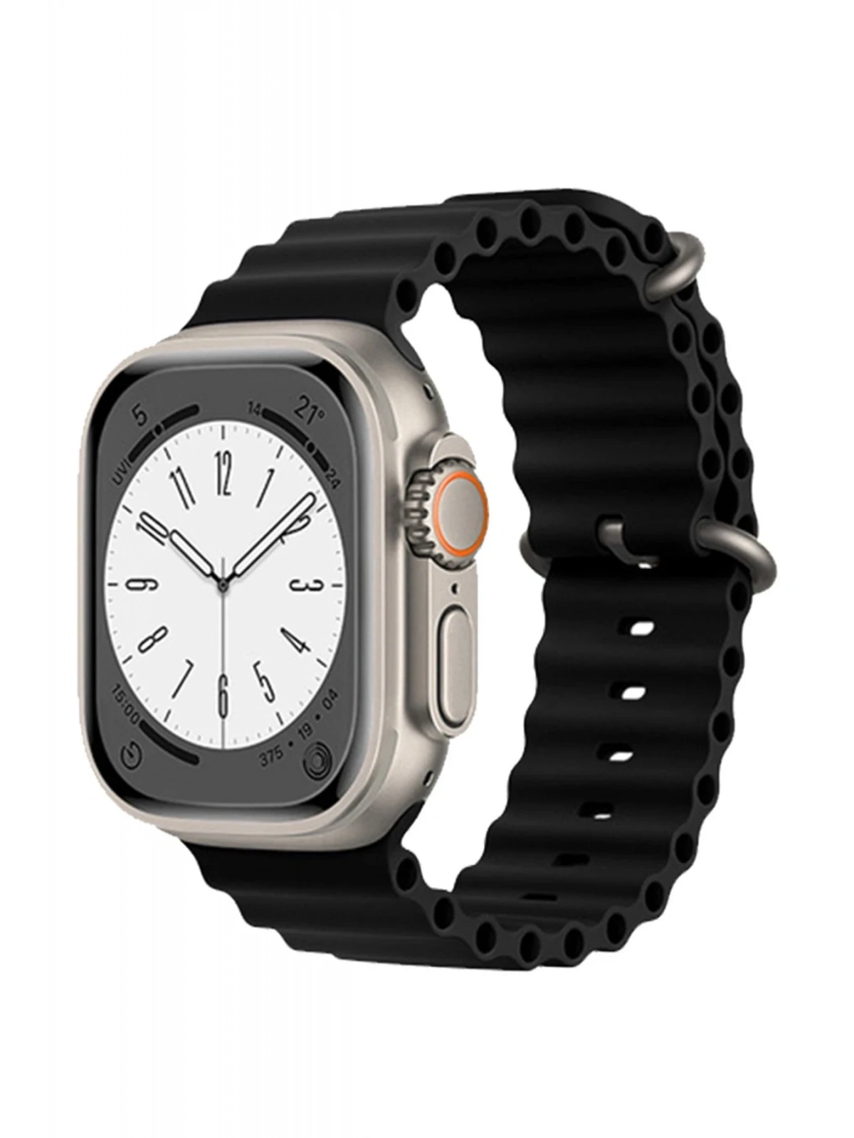 Newface Apple Watch 38mm Ocean Kordon - Siyah