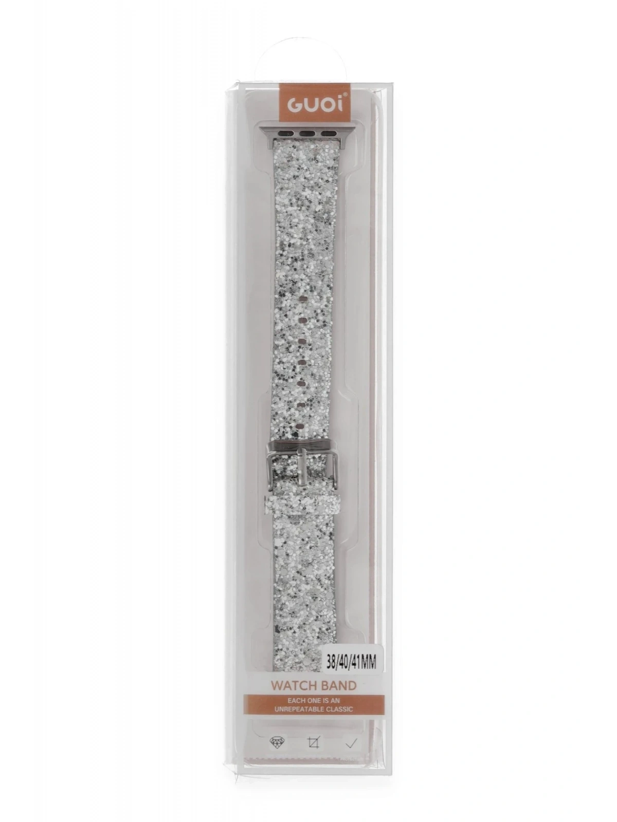 Newface Apple Watch 38mm Starry Taşlı Kordon - Gümüş