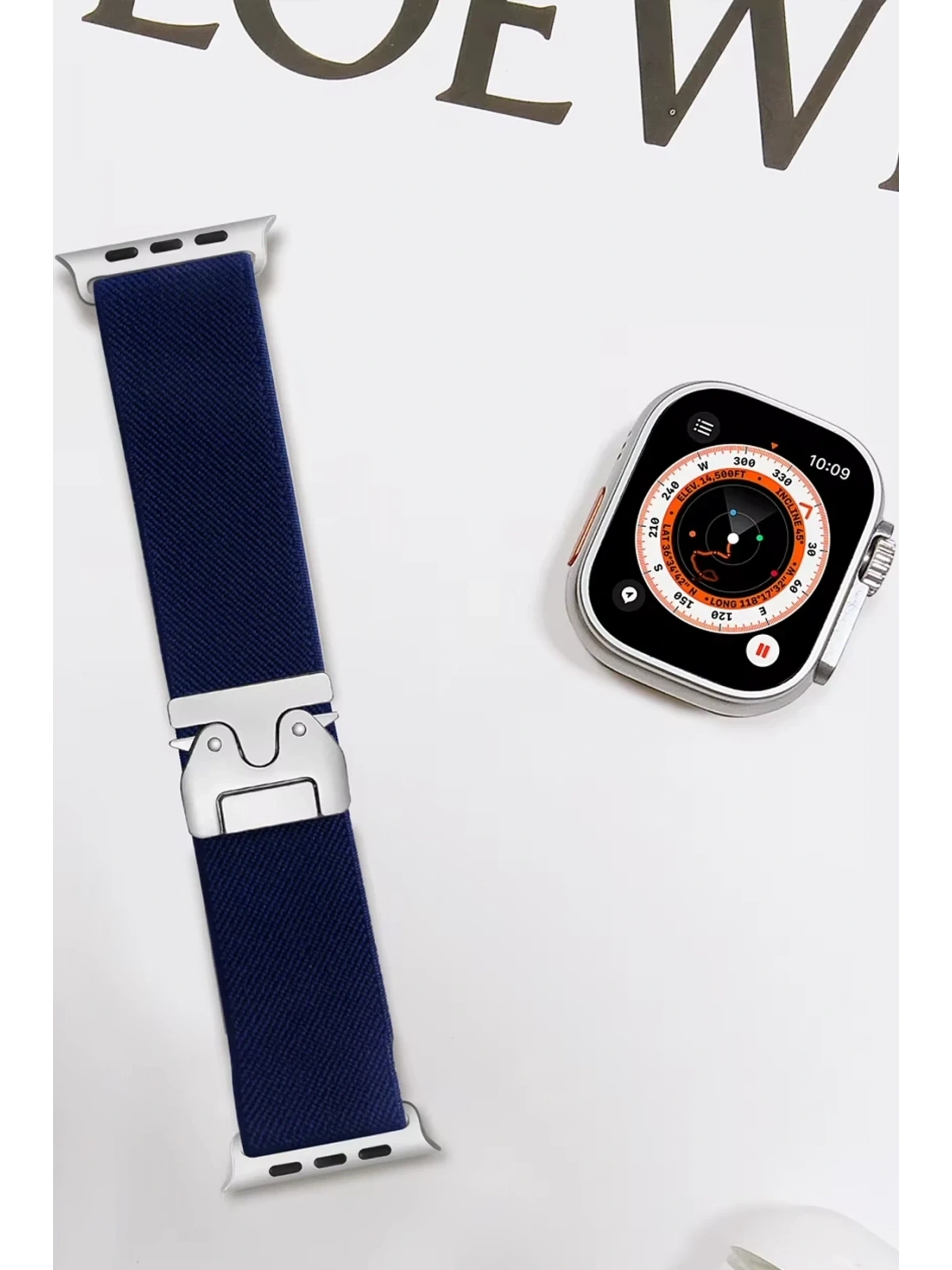 Newface Apple Watch 42mm Forest Kumaş Kordon - Lacivert