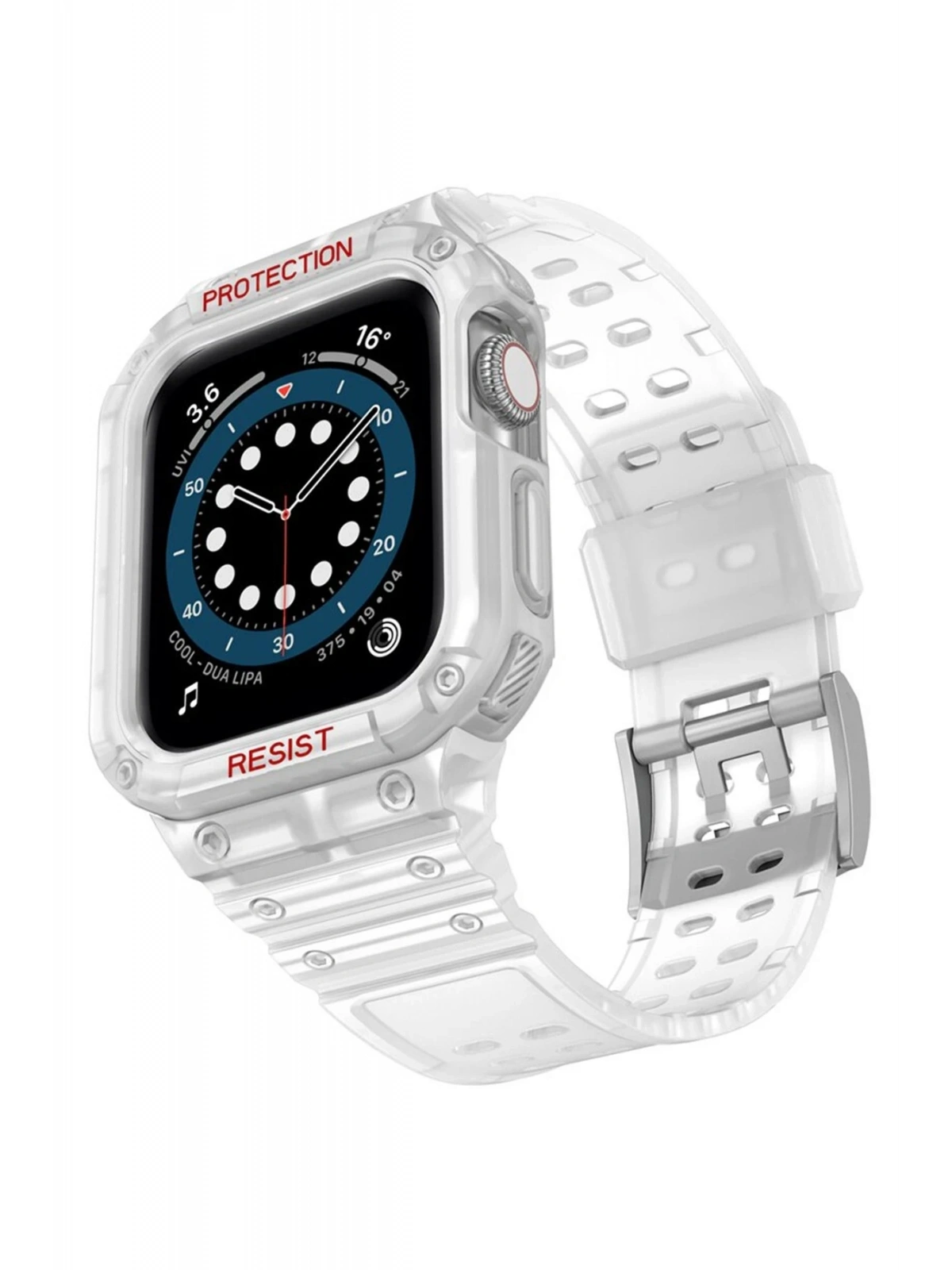 Newface Apple Watch 42mm KR401 Silikon Kordon - Şeffaf