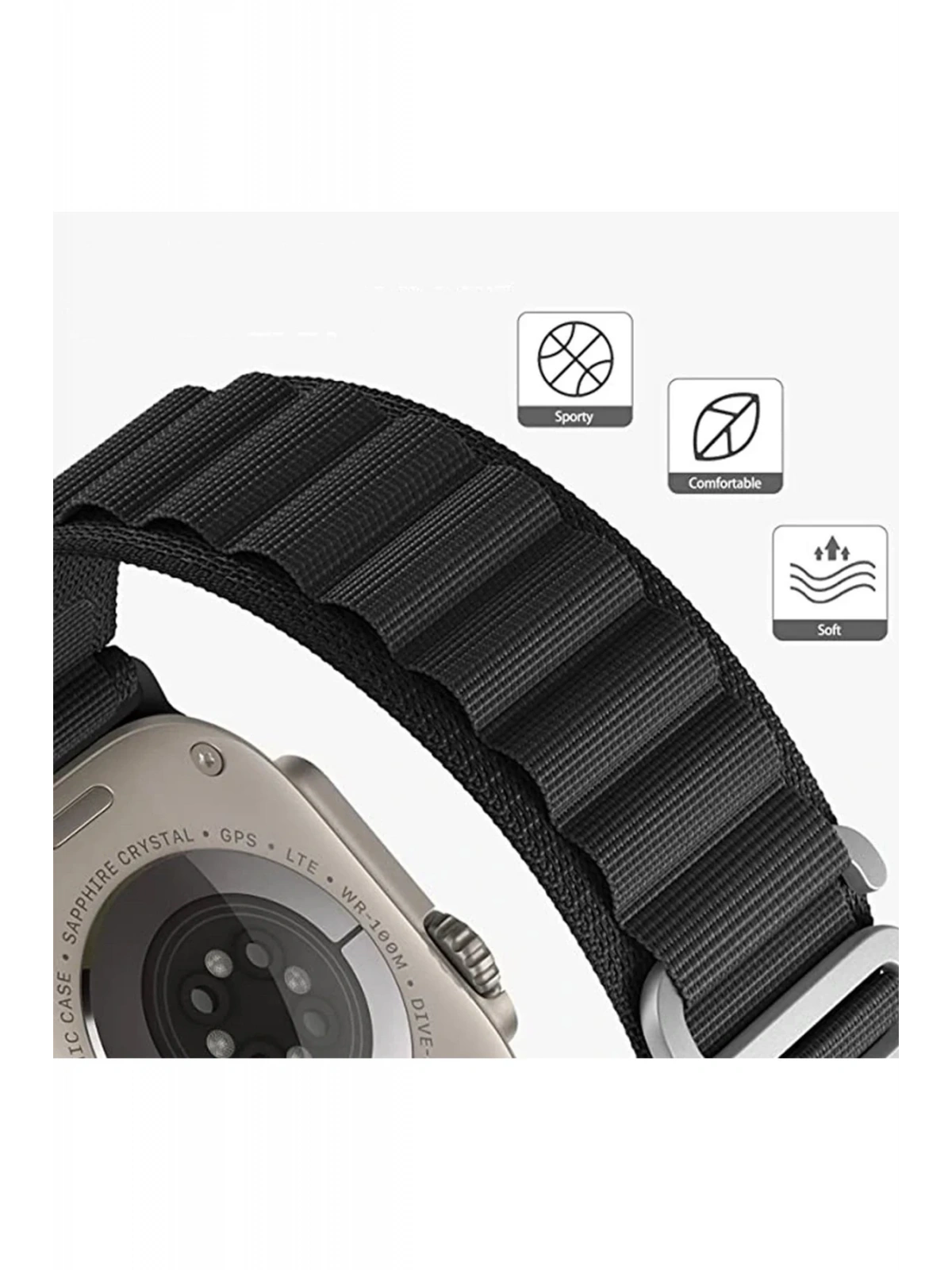 Newface Apple Watch 42mm Mountain Kordon - Pembe