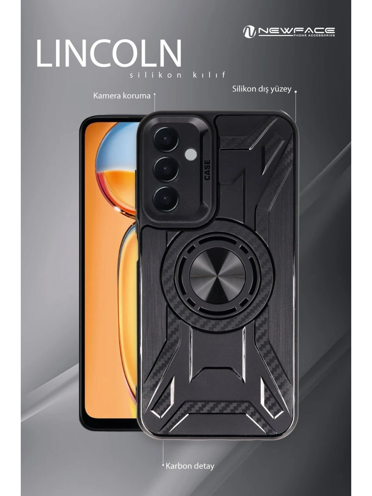 Newface General Mobile Era 50 Kılıf Lincoln Silikon - Siyah