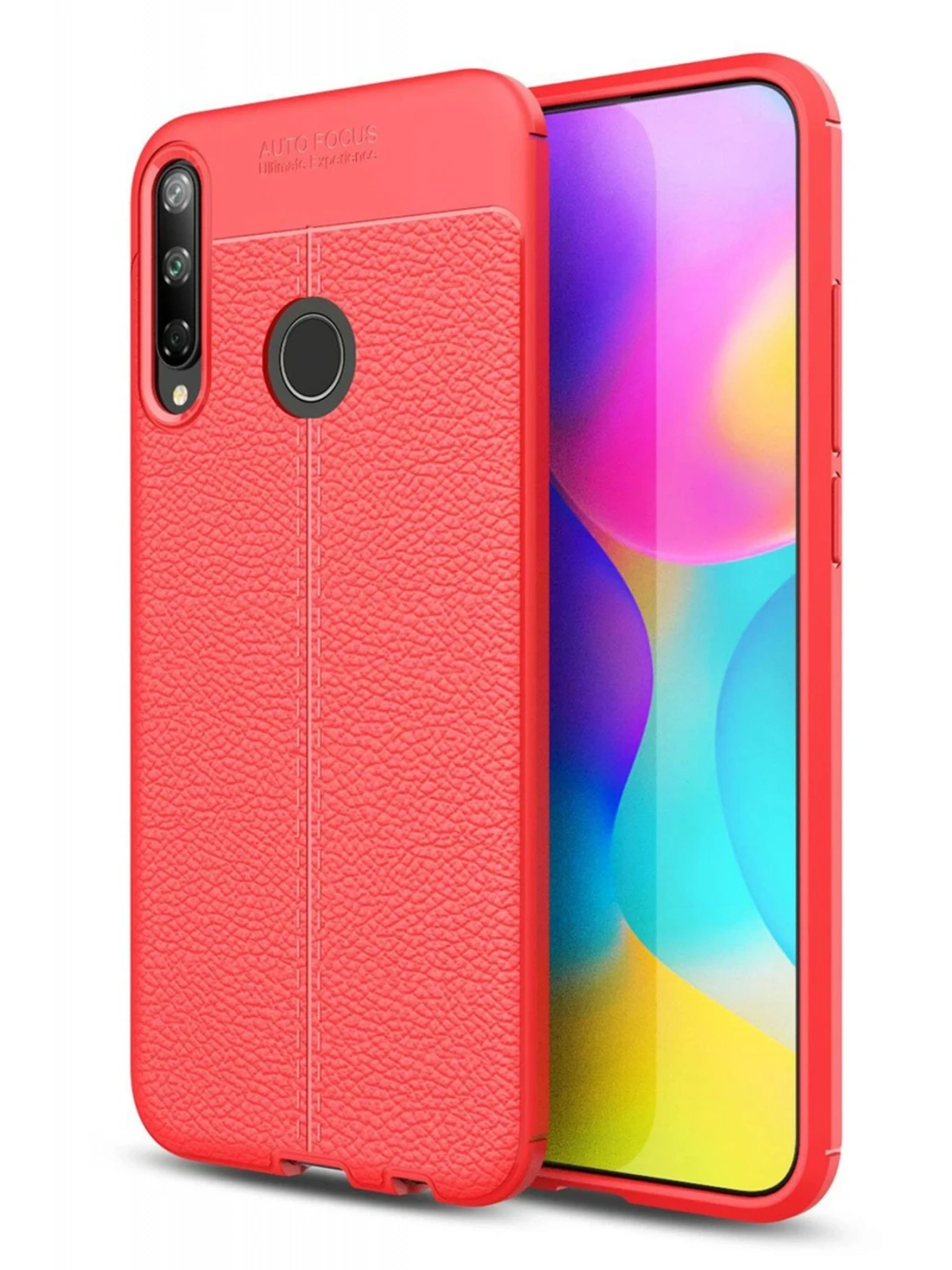 Newface Huawei P40 Lite E Kılıf Auto Focus Kapak - Kırmızı