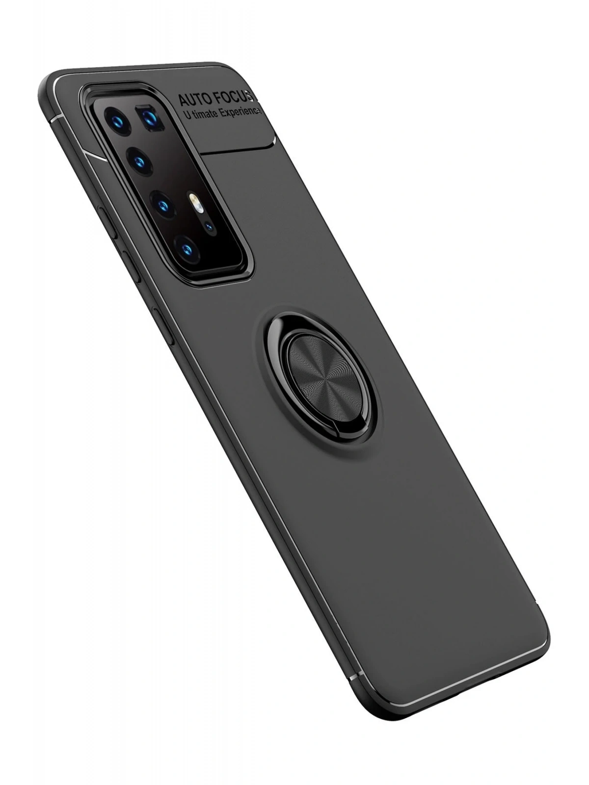 Newface Huawei P40 Pro Kılıf Range Yüzüklü Silikon - Siyah