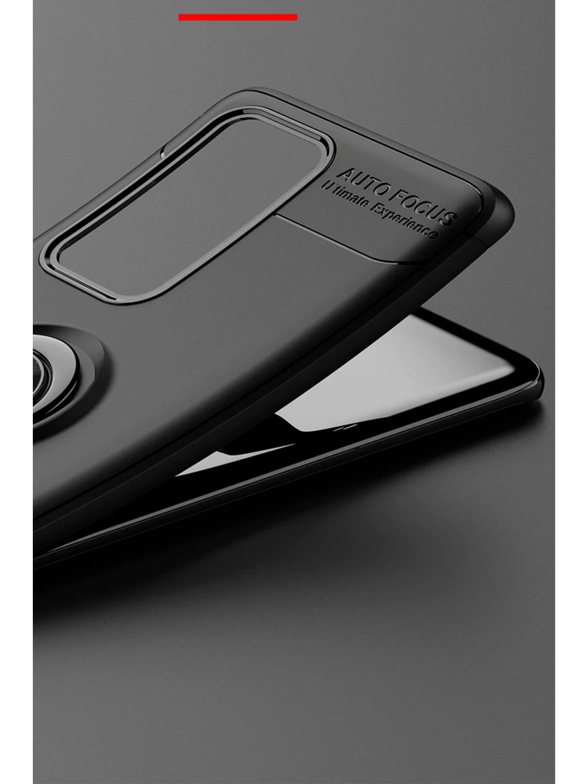 Newface Huawei P40 Pro Kılıf Range Yüzüklü Silikon - Siyah