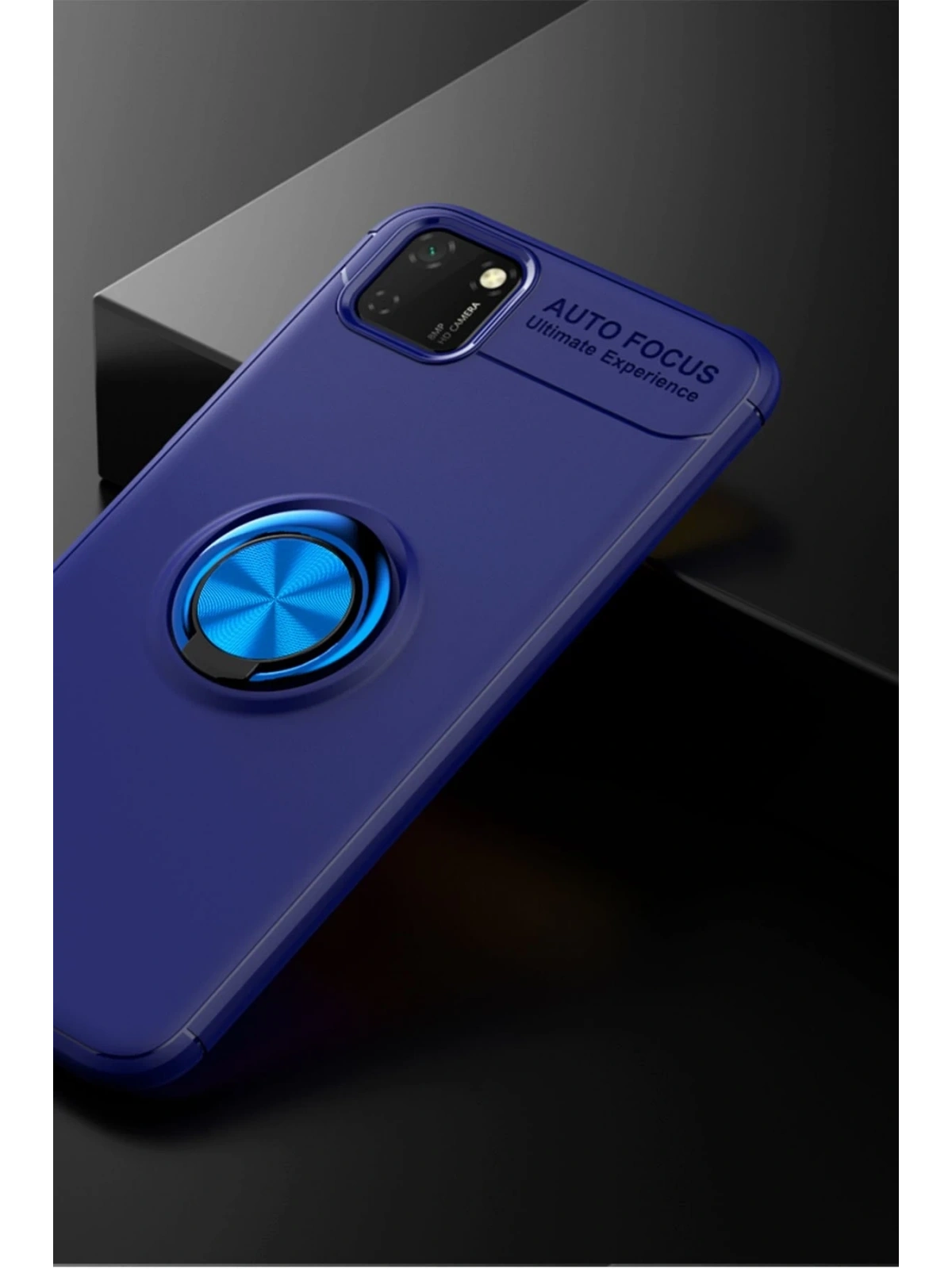 Newface Huawei Y5P Kılıf Range Yüzüklü Silikon - Mavi