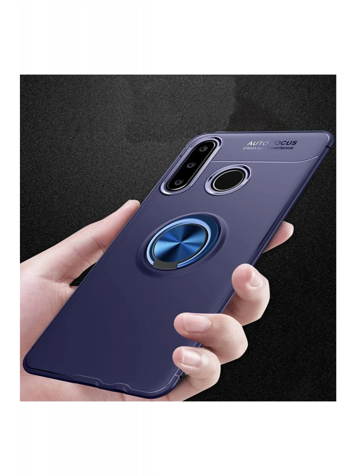 Newface Huawei Y6P Kılıf Range Yüzüklü Silikon - Mavi