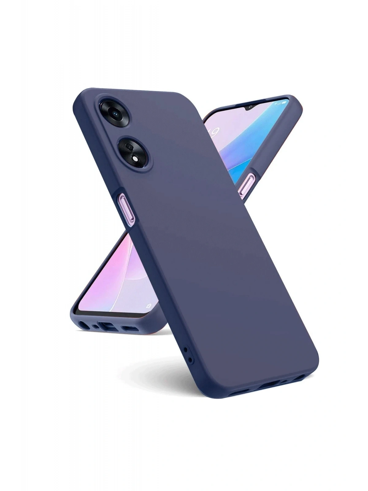 Newface Oppo A38 Kılıf First Silikon - Lacivert