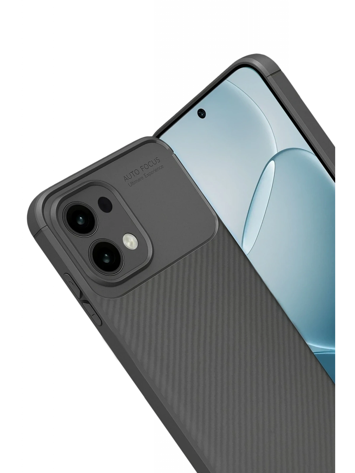 Newface Oppo A6 Pro 4G Auto Focus Karbon Kapak - Gri