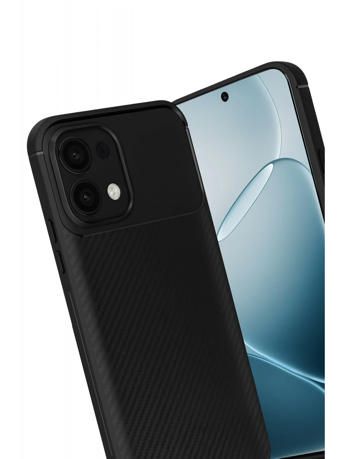 Newface Oppo A6 Pro 4G Auto Focus Karbon Kapak - Siyah