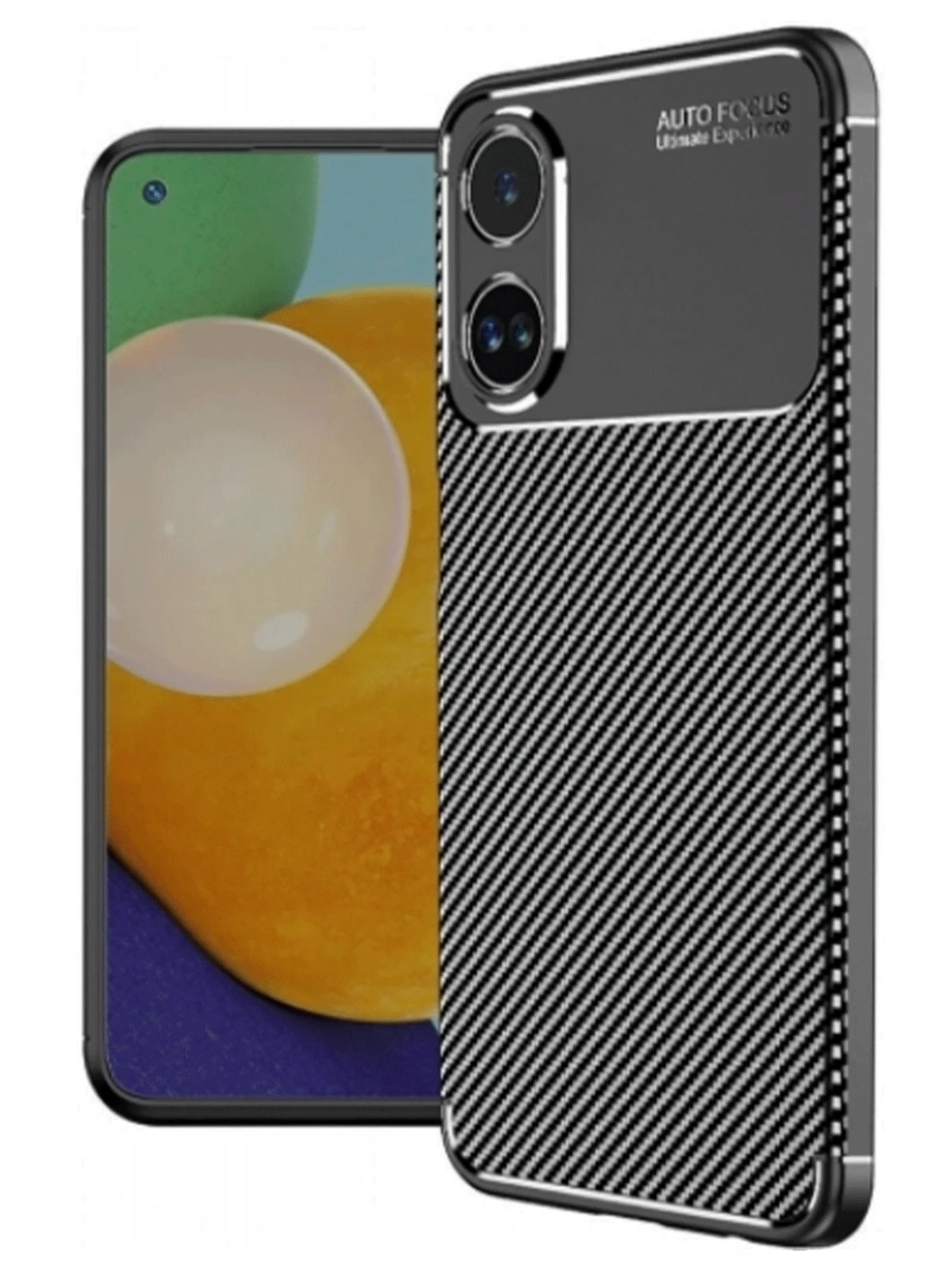 Newface Oppo A60 Kılıf Auto Focus Karbon Kapak - Siyah