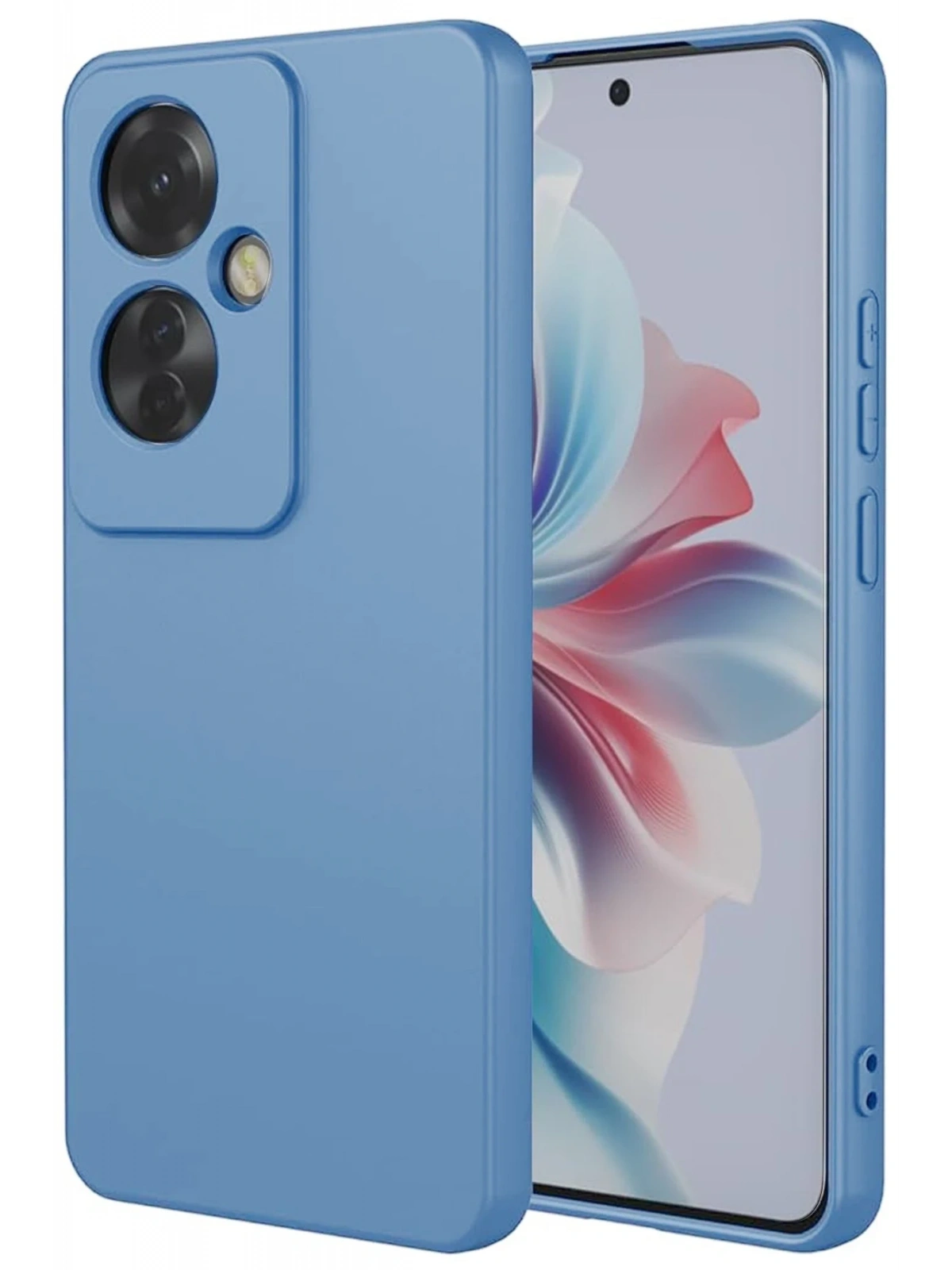 Newface Oppo Reno 11F Kılıf First Silikon - Mavi