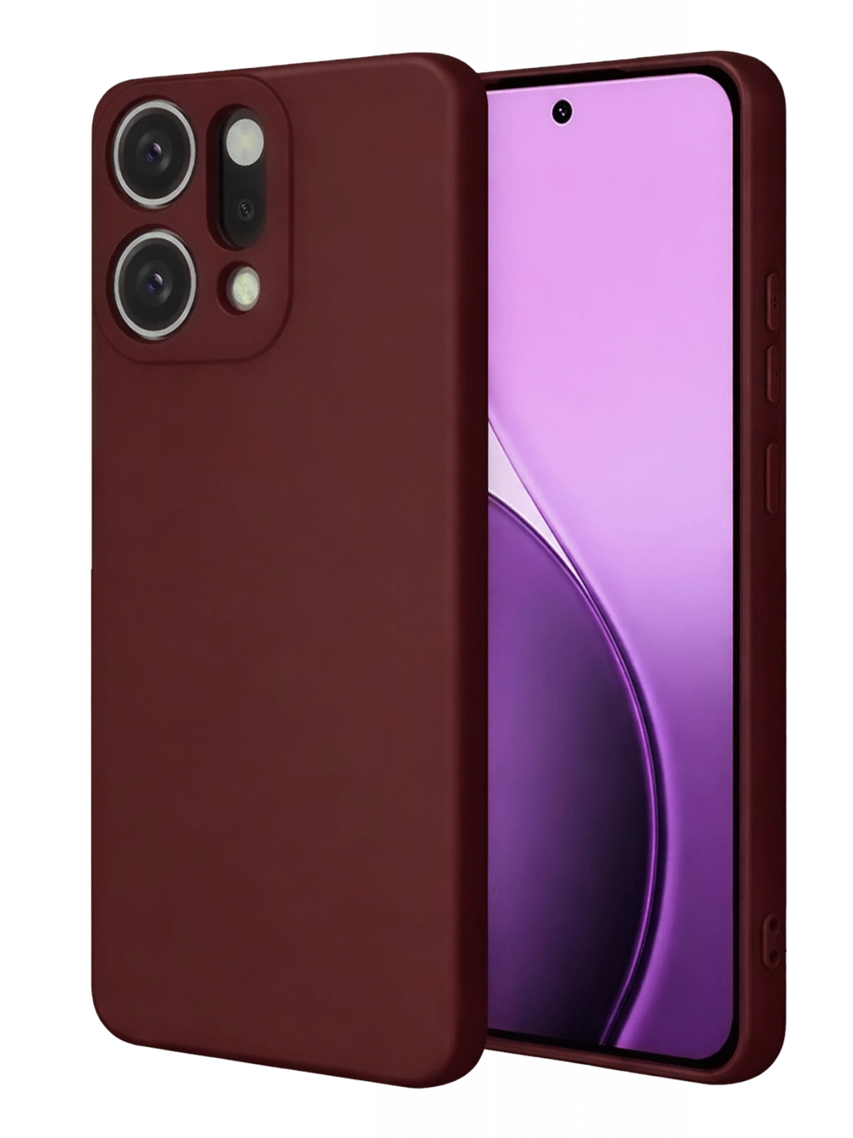 Newface Oppo Reno 14 First Silikon - Bordo