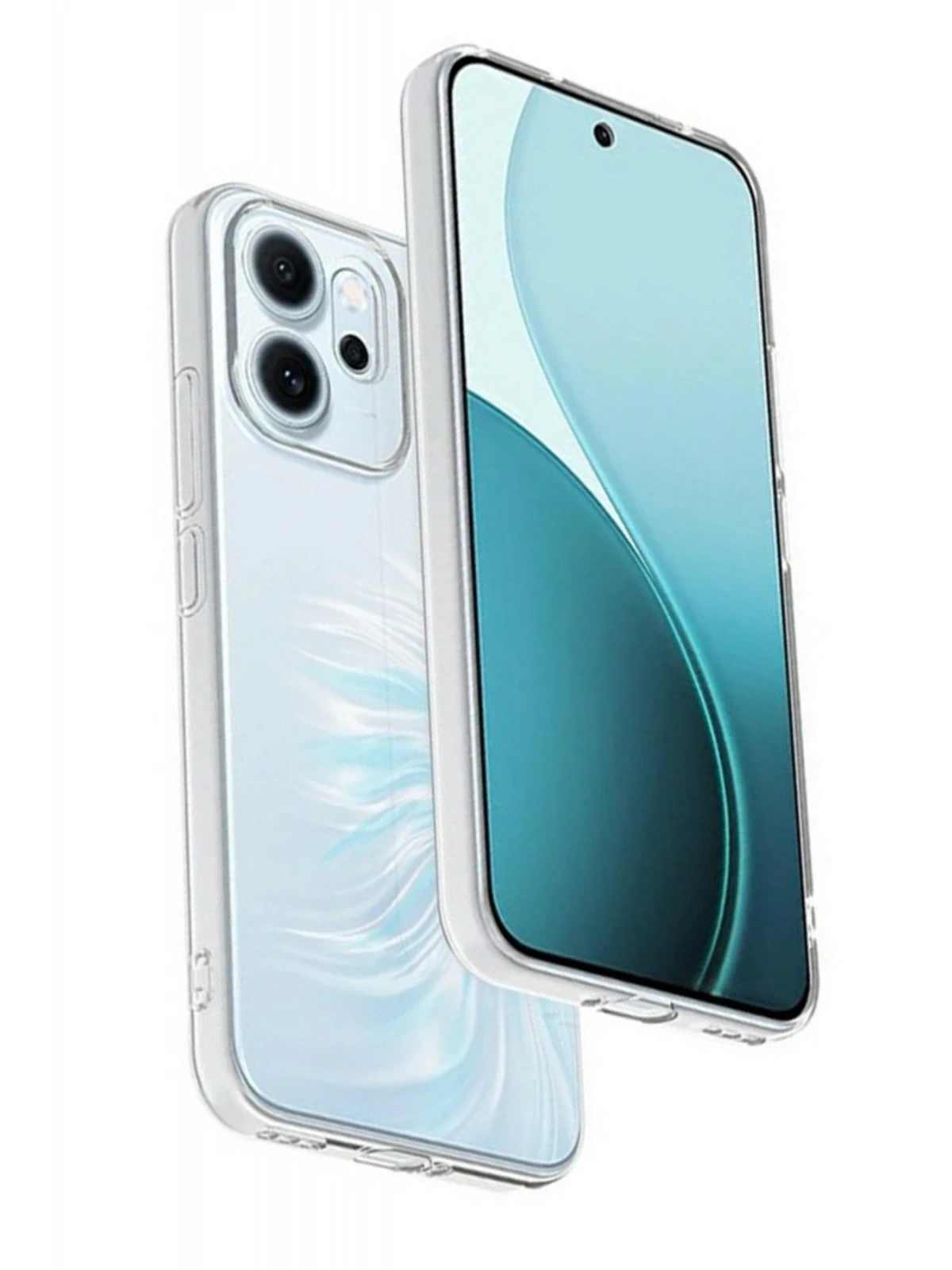 Newface Oppo Reno 14F Kılıf Lüx Şeffaf Silikon