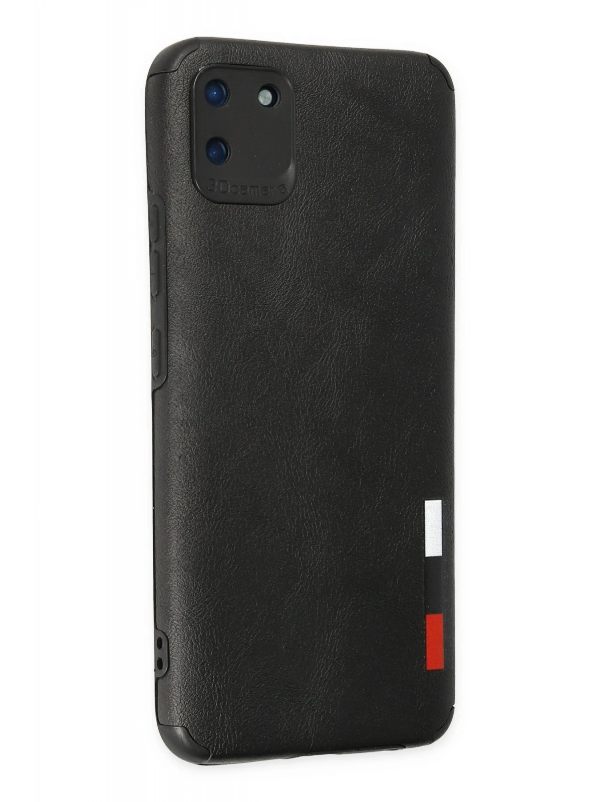 Newface Realme C11 Kılıf Loop Deri Silikon - Siyah