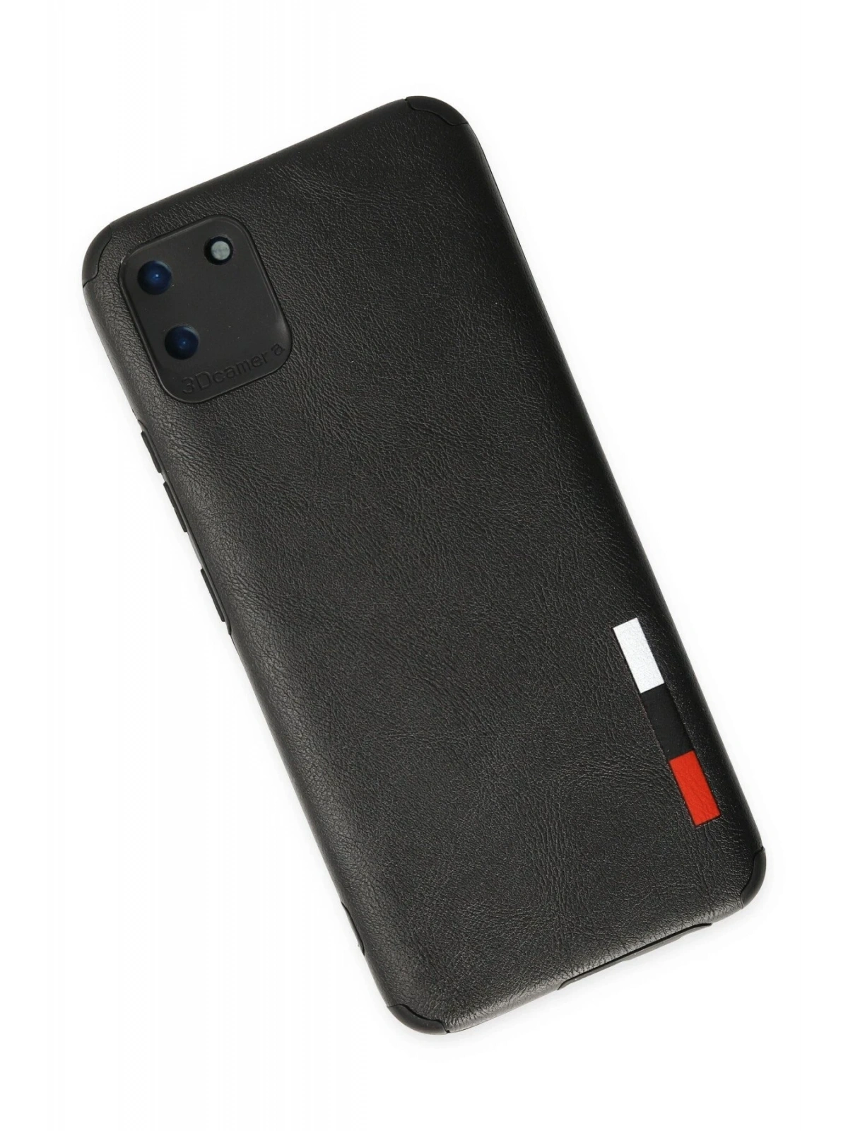 Newface Realme C11 Kılıf Loop Deri Silikon - Siyah