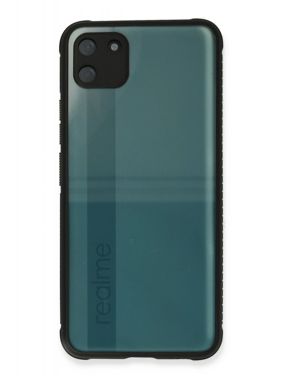 Newface Realme C11 Kılıf Miami Şeffaf Silikon - Siyah