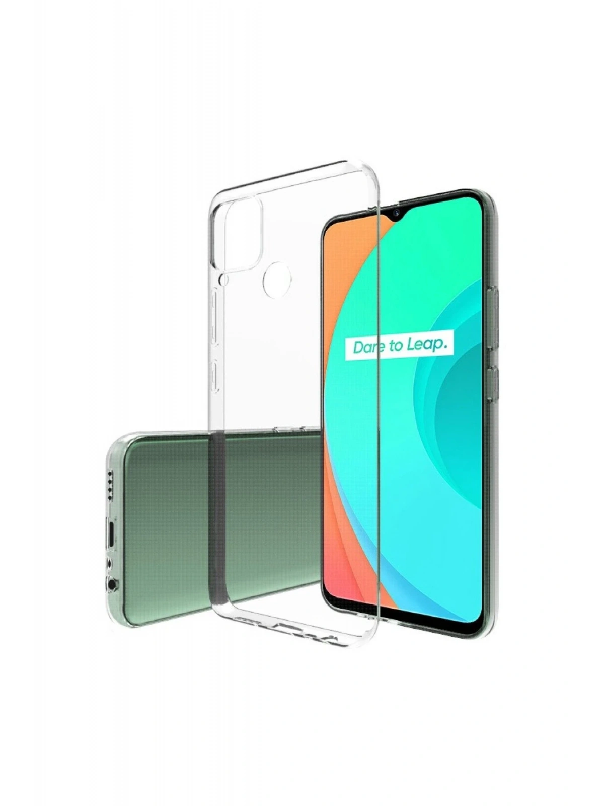 Newface Realme C15 Kılıf Lüx Şeffaf Silikon
