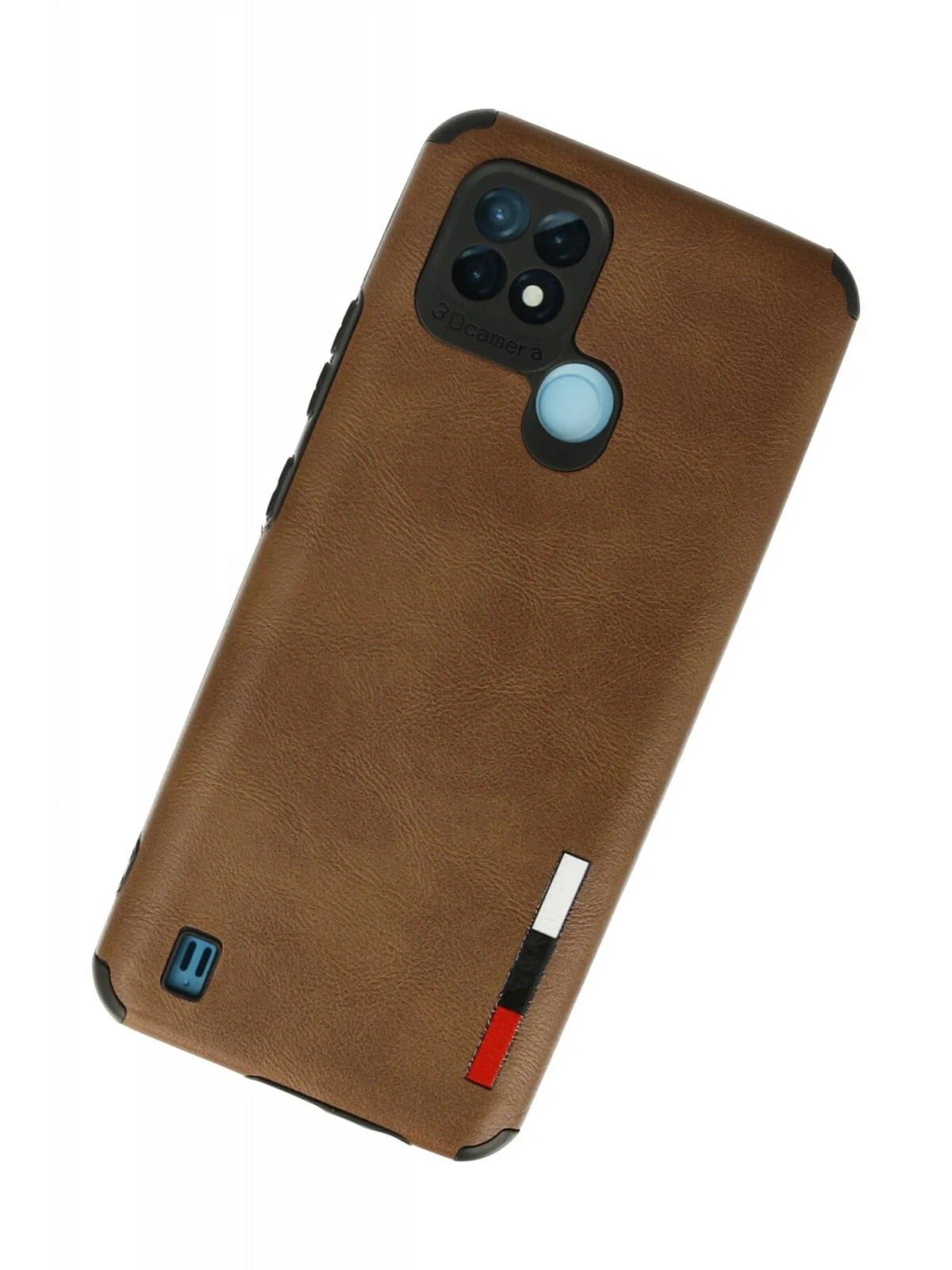 Newface Realme C21 Kılıf Loop Deri Silikon - Kahverengi