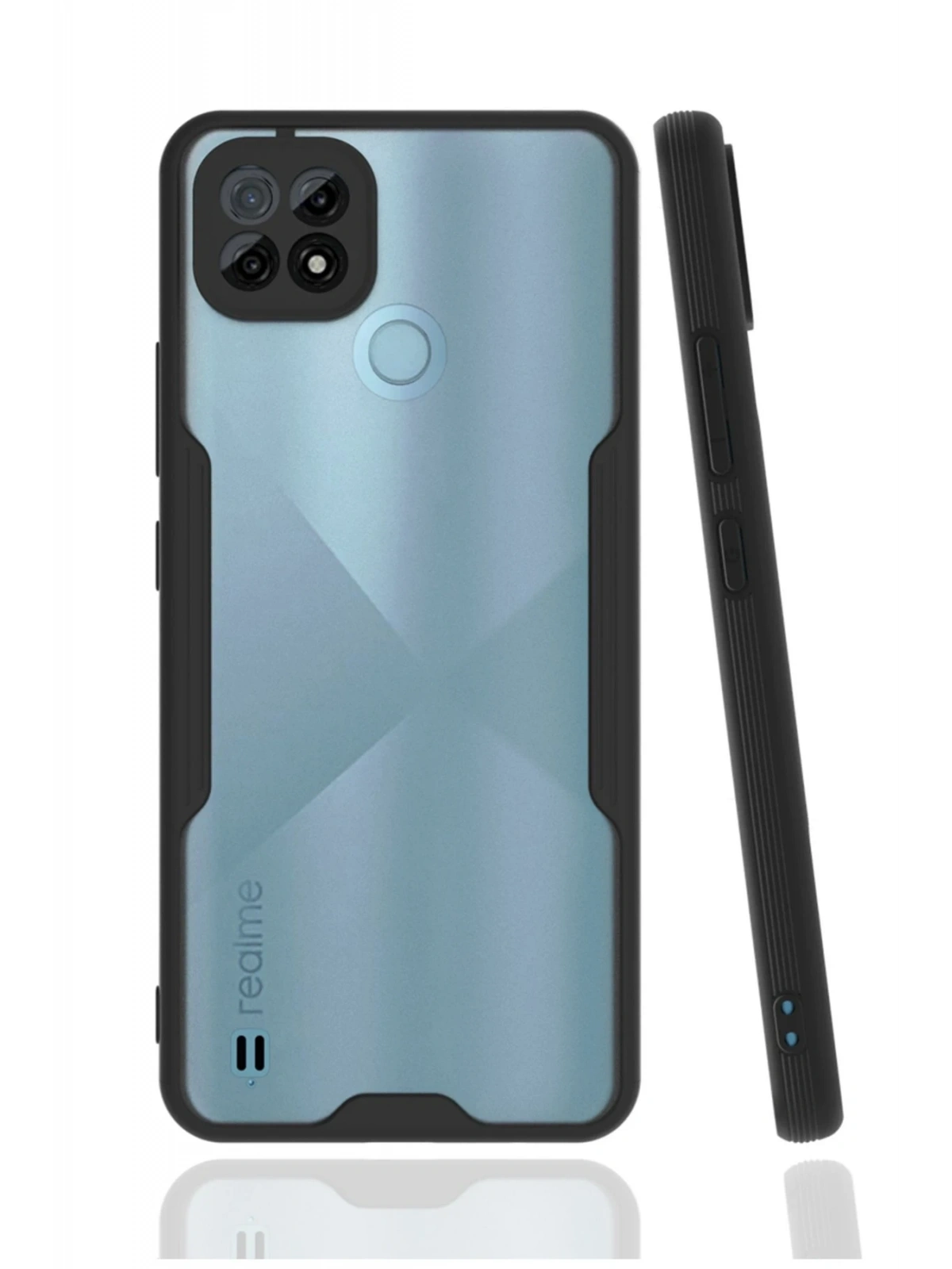 Newface Realme C21 Kılıf Platin Silikon - Siyah