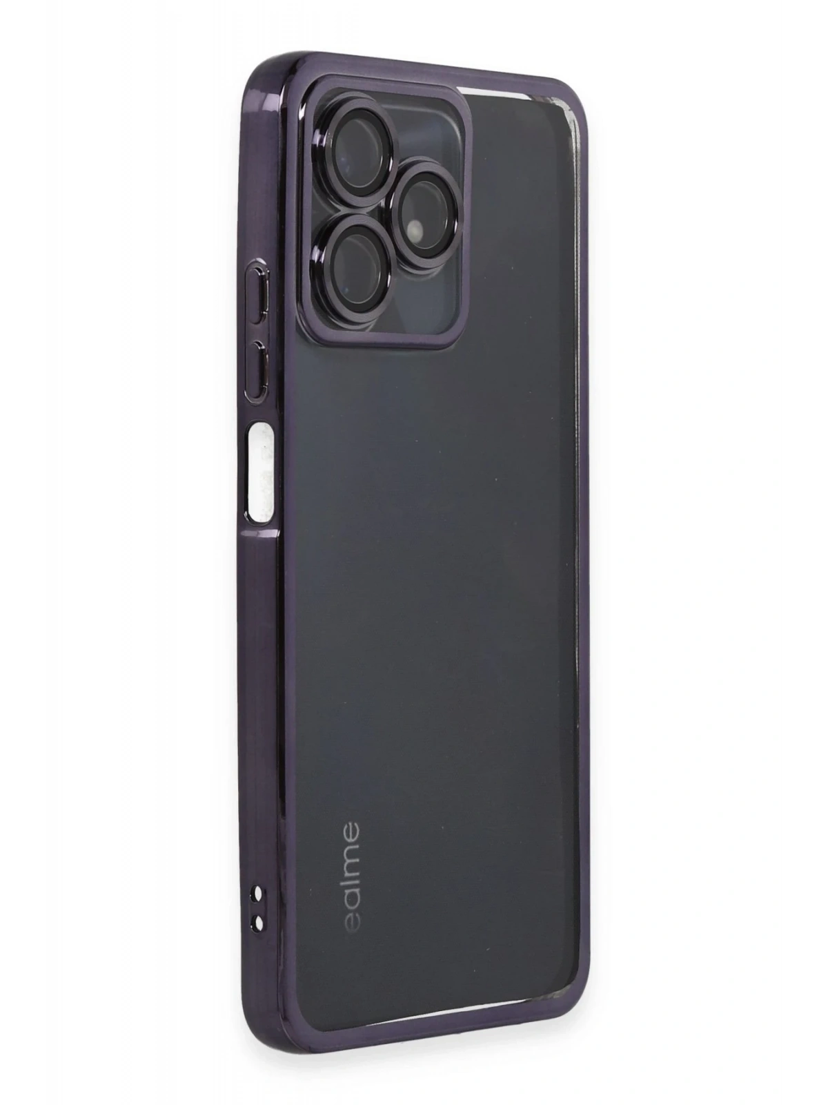 Newface Realme C53 Kılıf Razer Lensli Silikon - Mor