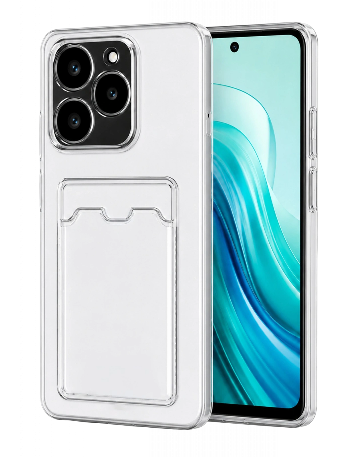Newface Realme C61 Kılıf Kart Şeffaf Silikon - Şeffaf