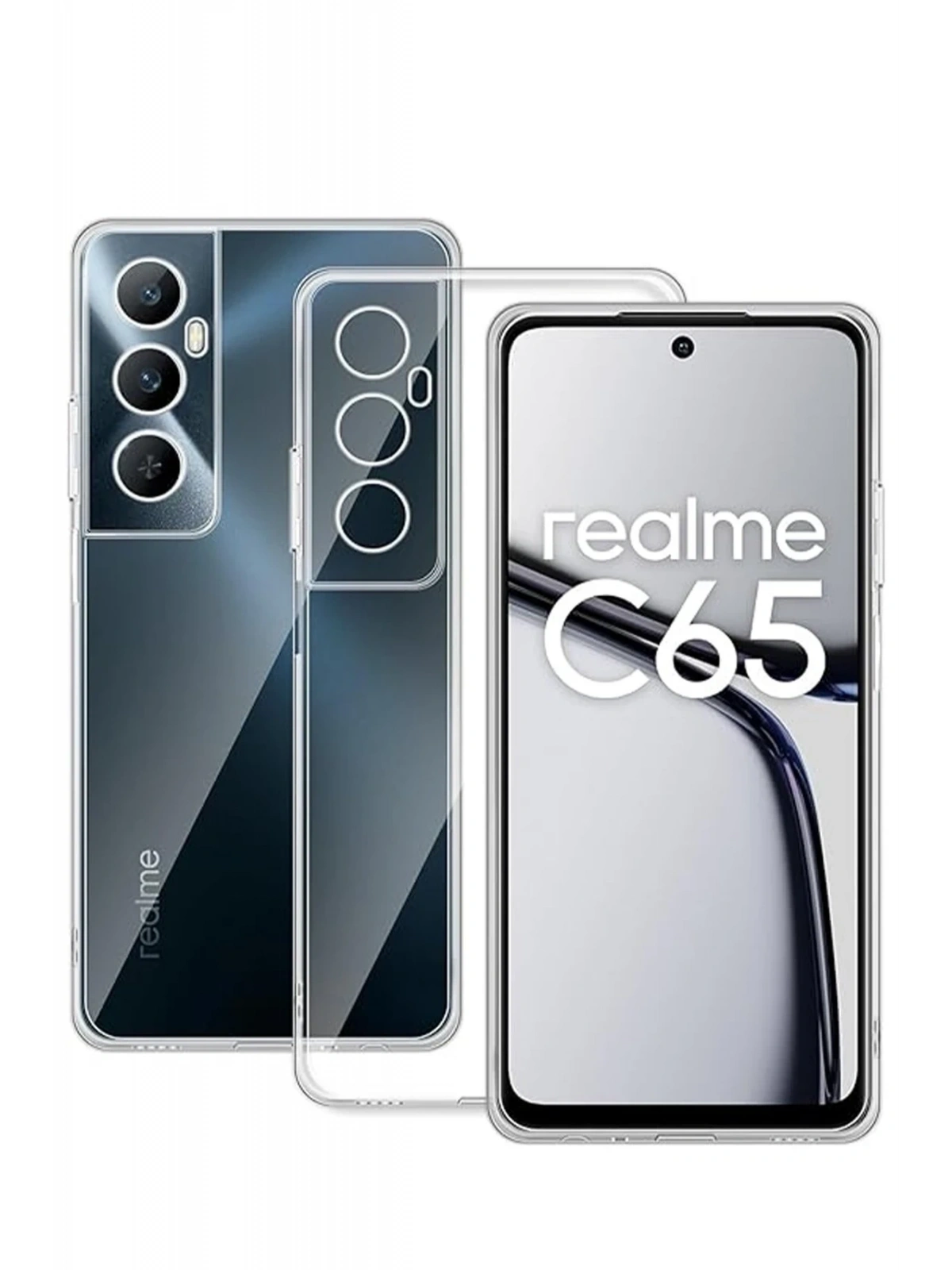 Newface Realme C65 Kılıf Lüx Şeffaf Silikon