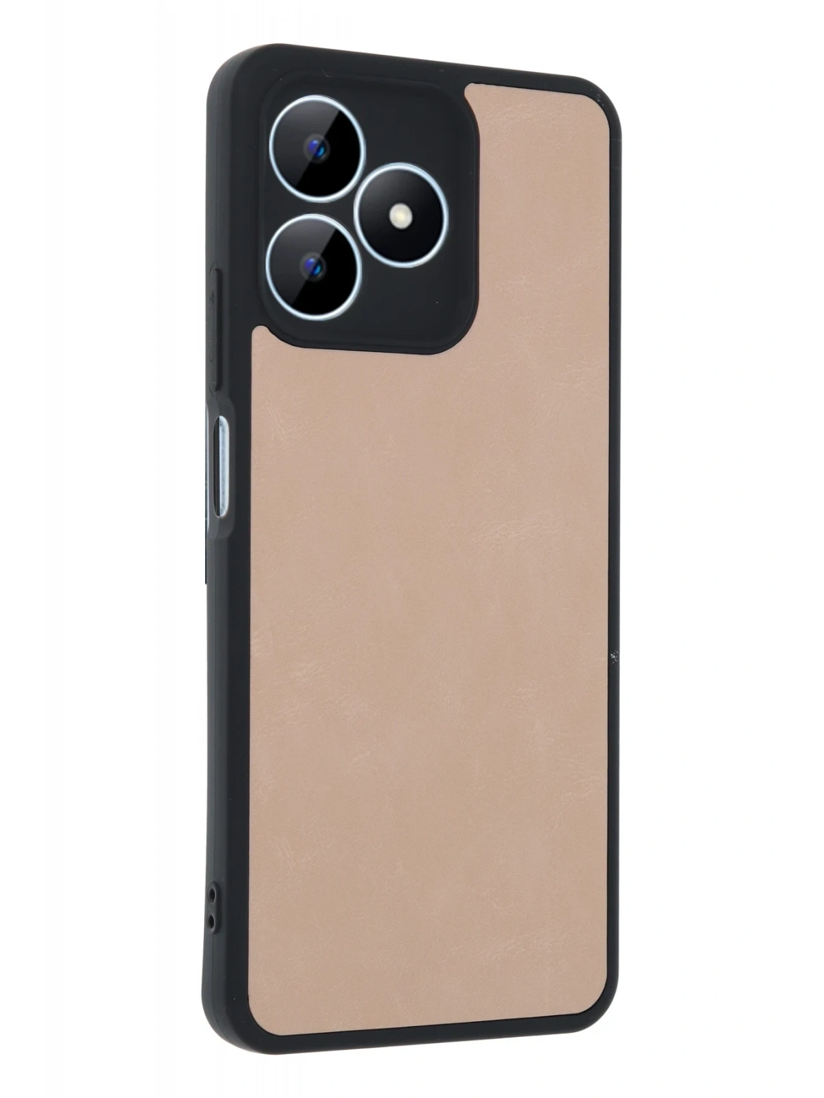 Newface Realme Note 50 4G Kılıf Aras Deri Kapak - Pudra
