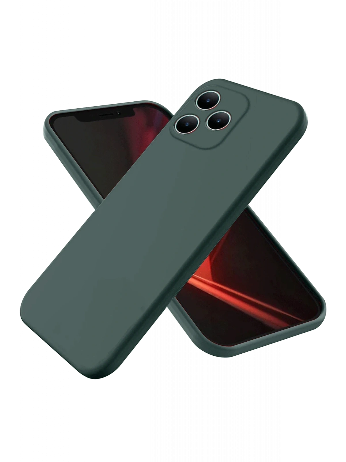 Newface Realme Note 50 4G Kılıf First Silikon - Koyu Yeşil