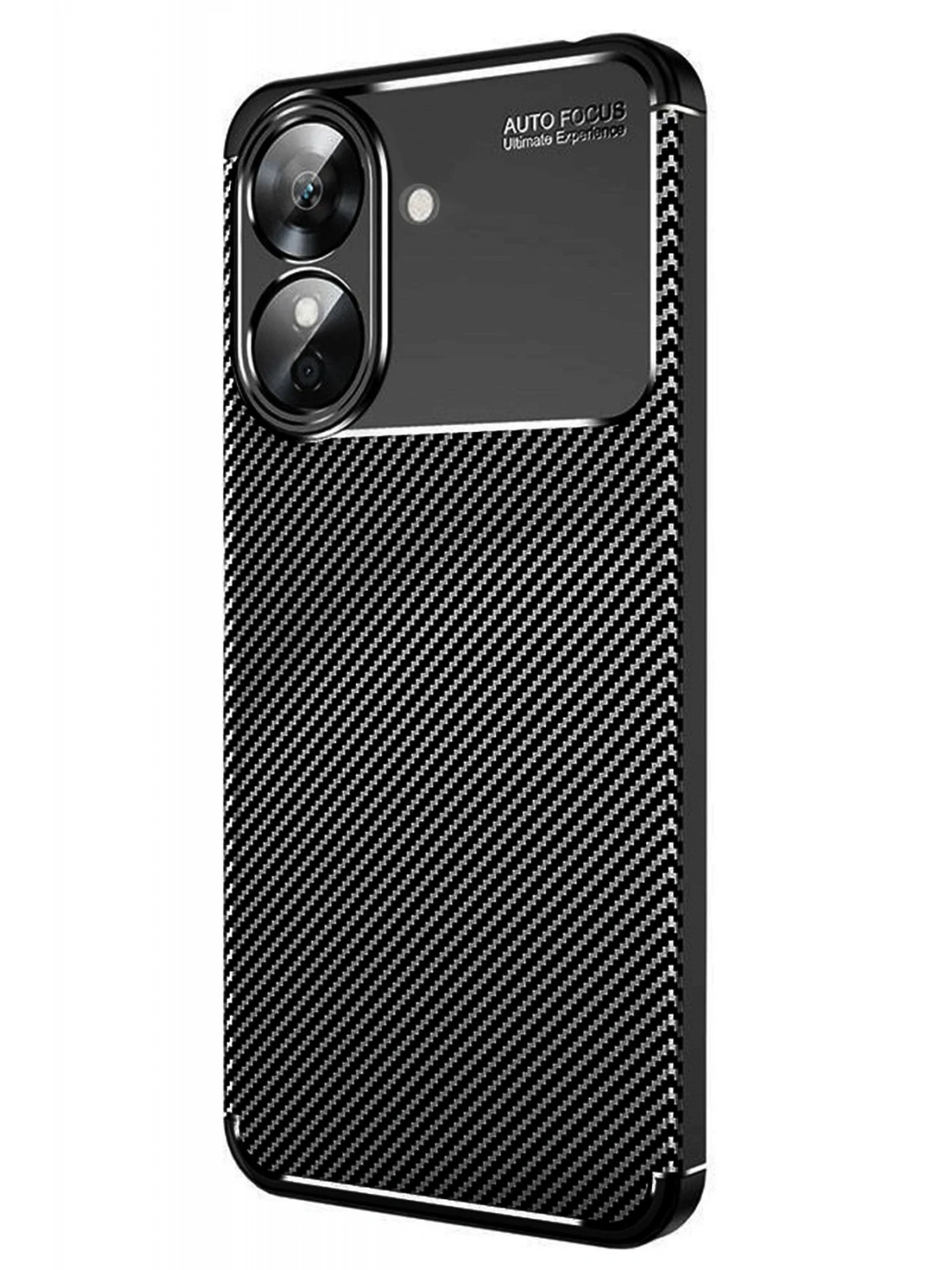 Newface Realme Note 60 Kılıf Auto Focus Karbon Kapak - Siyah