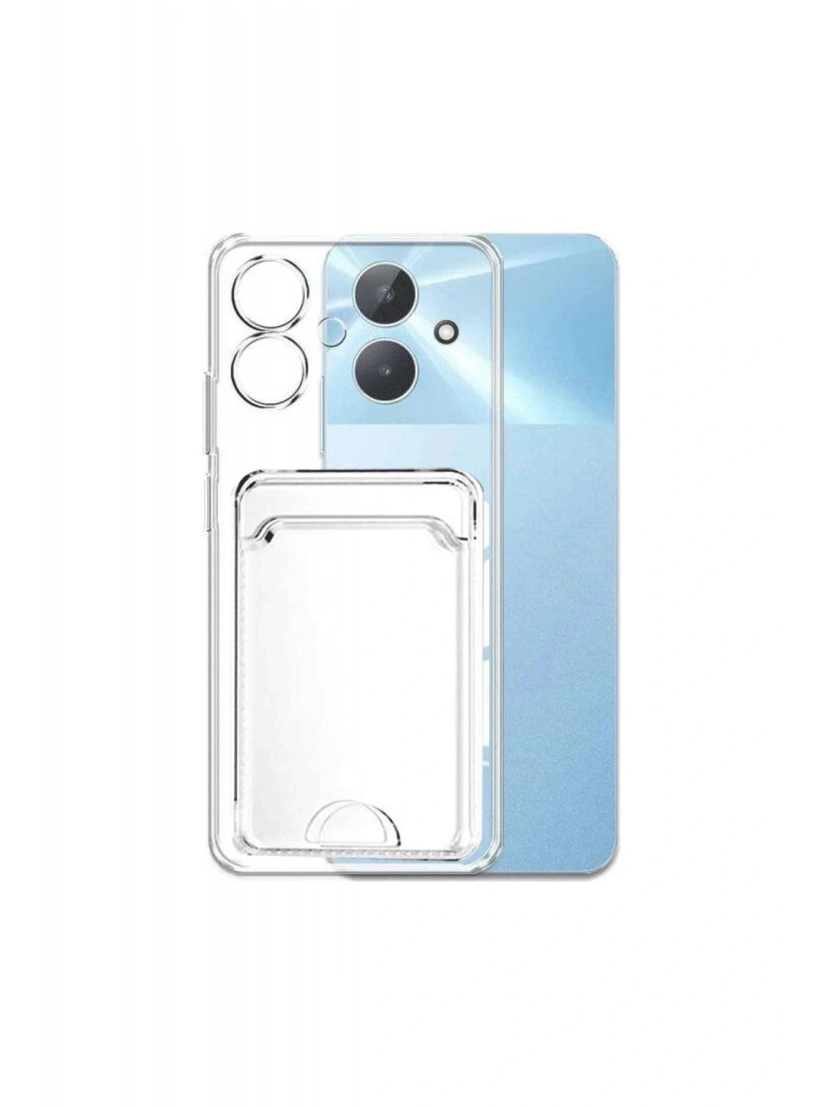 Newface Realme Note 60 Kılıf Kart Şeffaf Silikon - Şeffaf