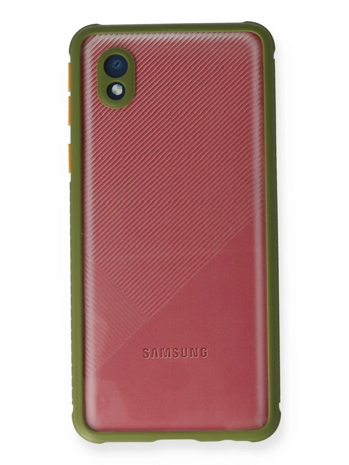 Newface Samsung Galaxy A01 Core Kılıf Miami Şeffaf Silikon - Yeşil