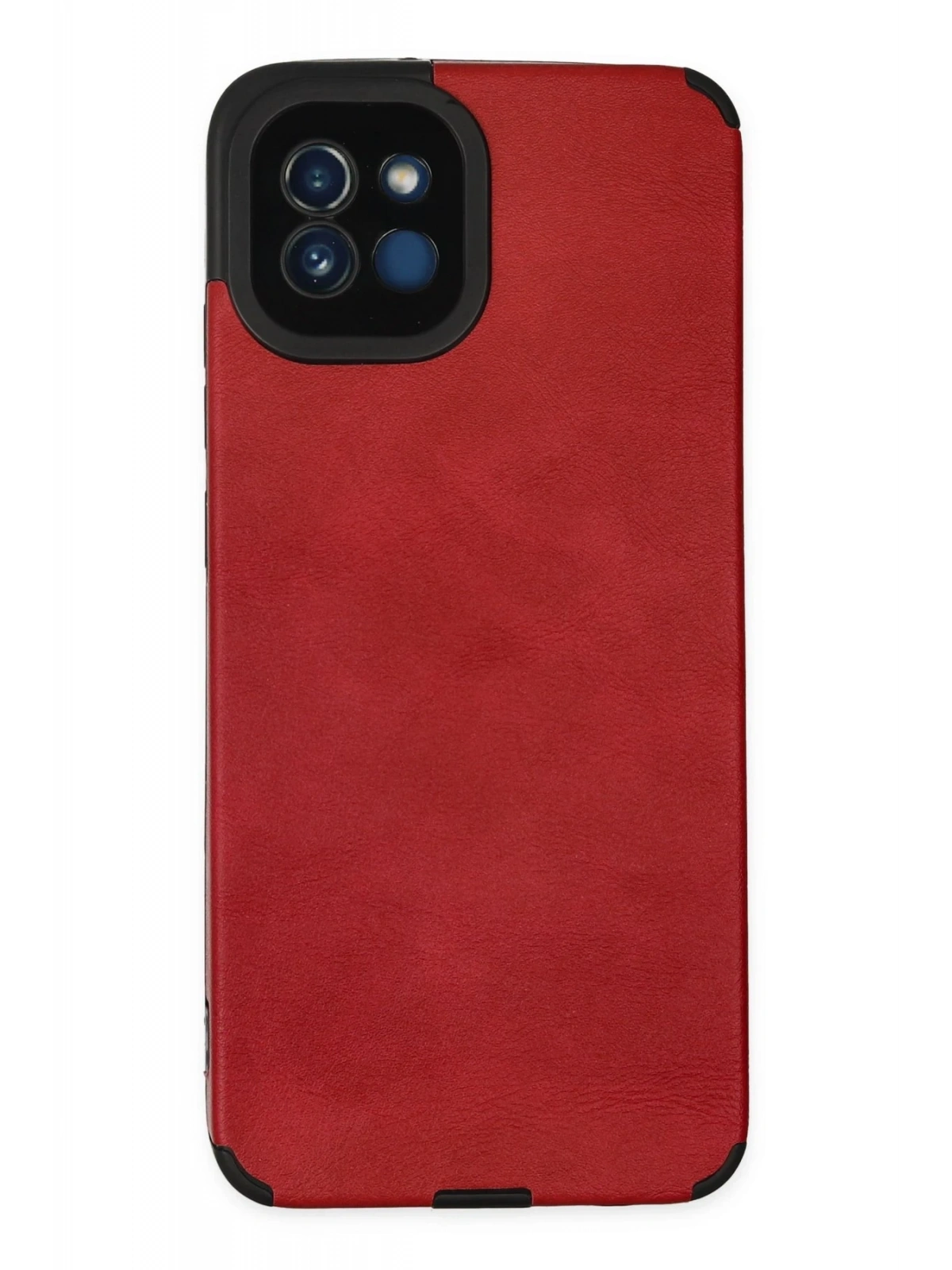 Newface Samsung Galaxy A03 Kılıf Loop Deri Silikon - Kırmızı