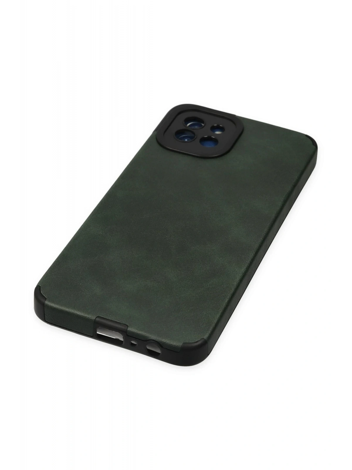 Newface Samsung Galaxy A03 Kılıf Loop Deri Silikon - Yeşil
