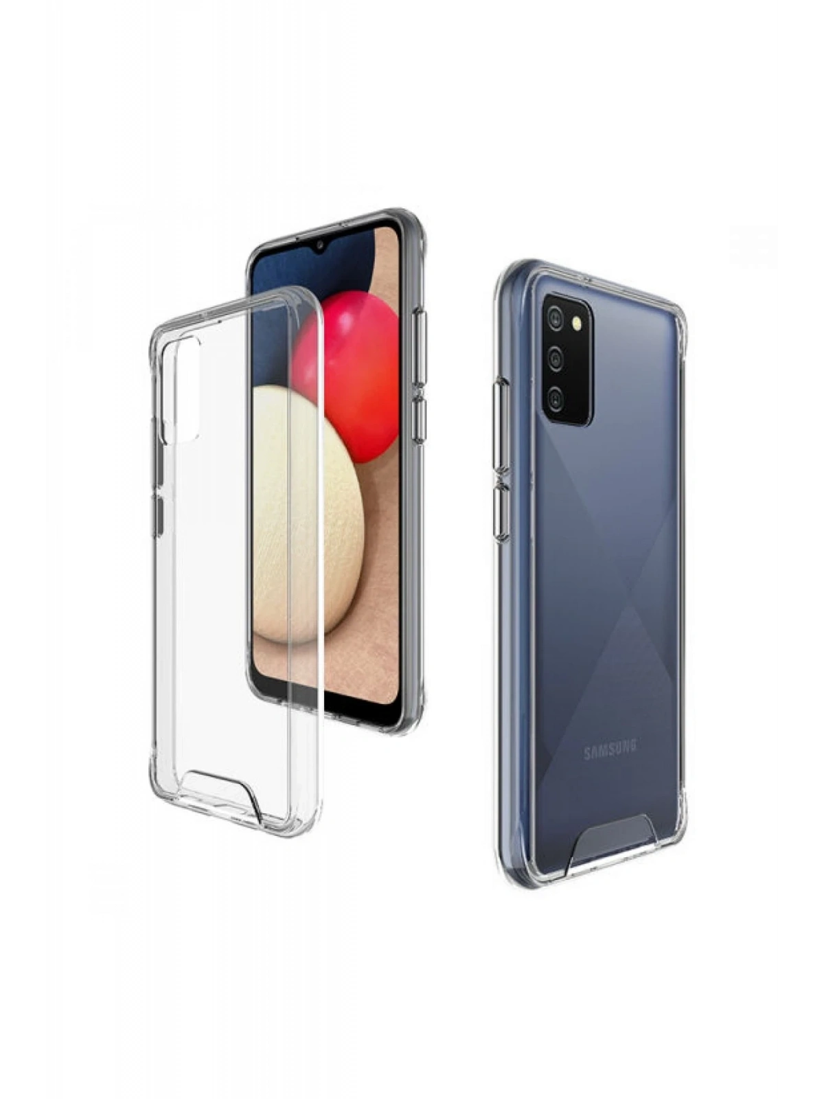 Newface Samsung Galaxy A03S Kılıf Lüx Şeffaf Silikon
