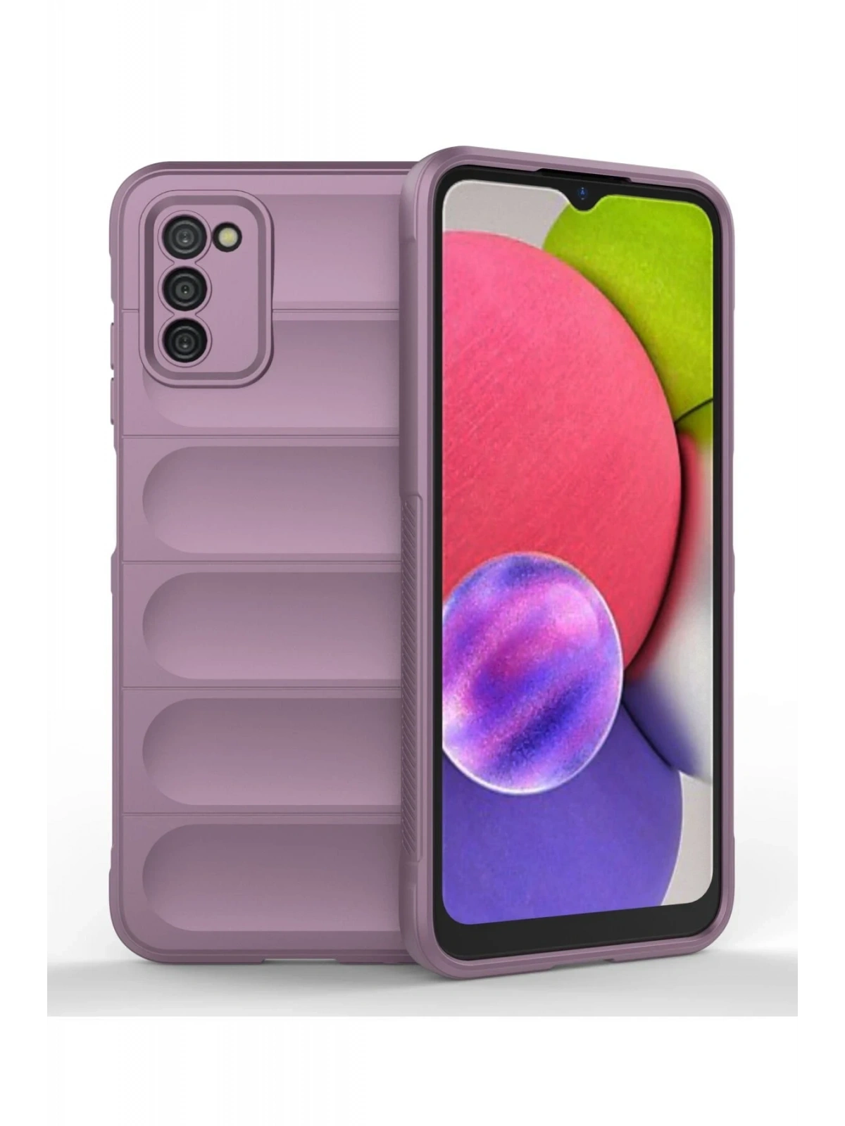 Newface Samsung Galaxy A03S Kılıf Optimum Silikon - Mor