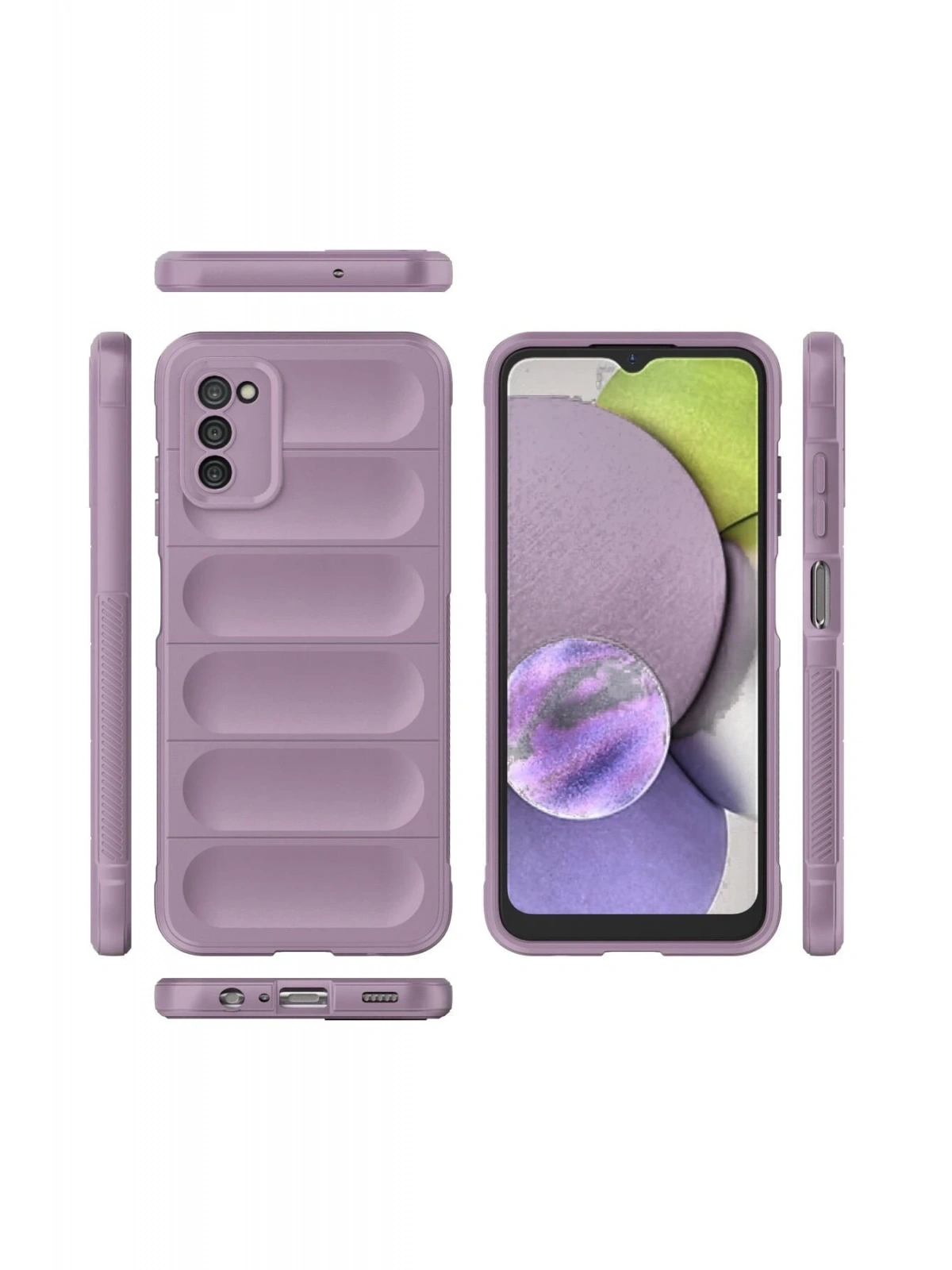 Newface Samsung Galaxy A03S Kılıf Optimum Silikon - Mor