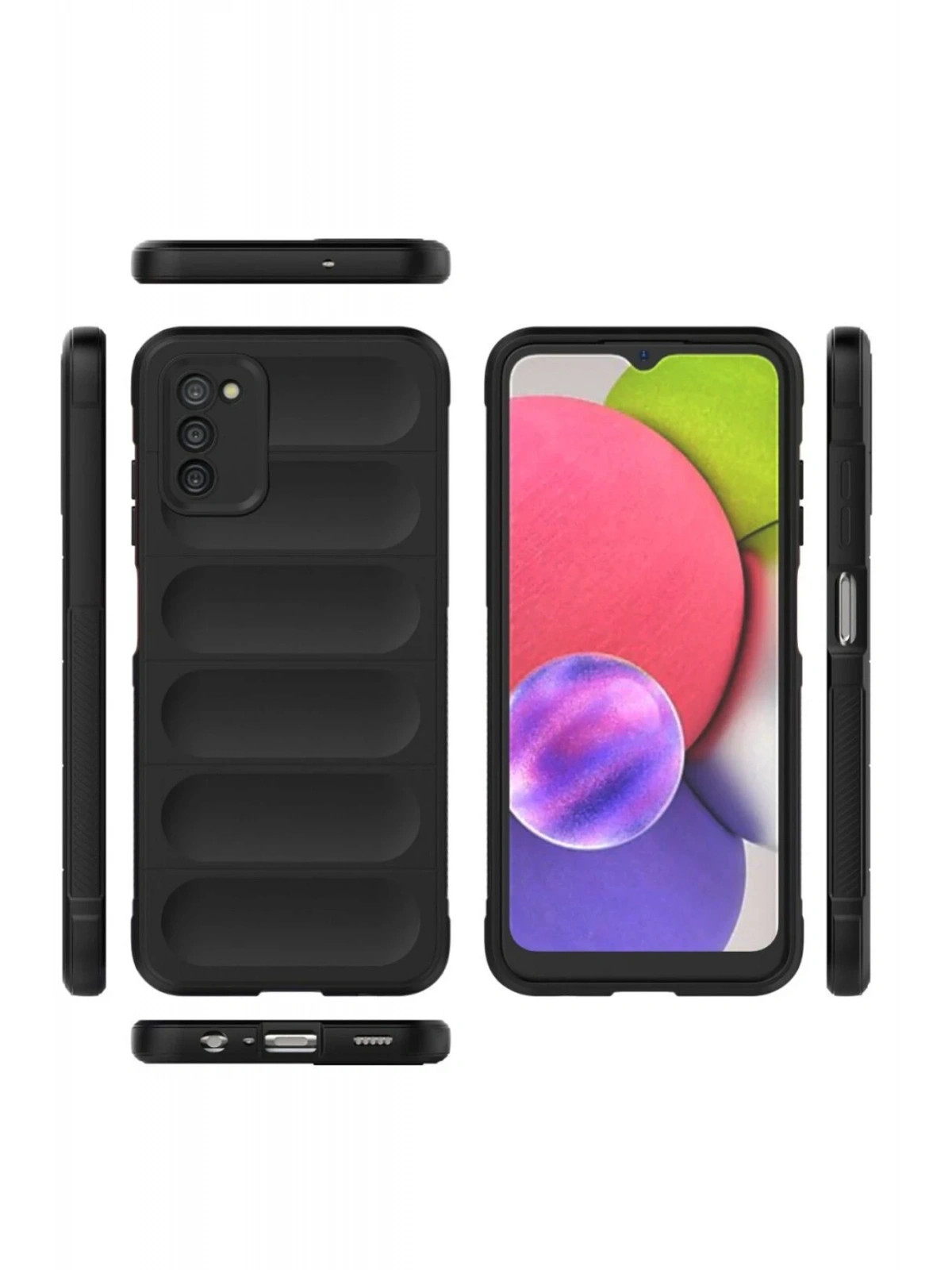 Newface Samsung Galaxy A03S Kılıf Optimum Silikon - Siyah