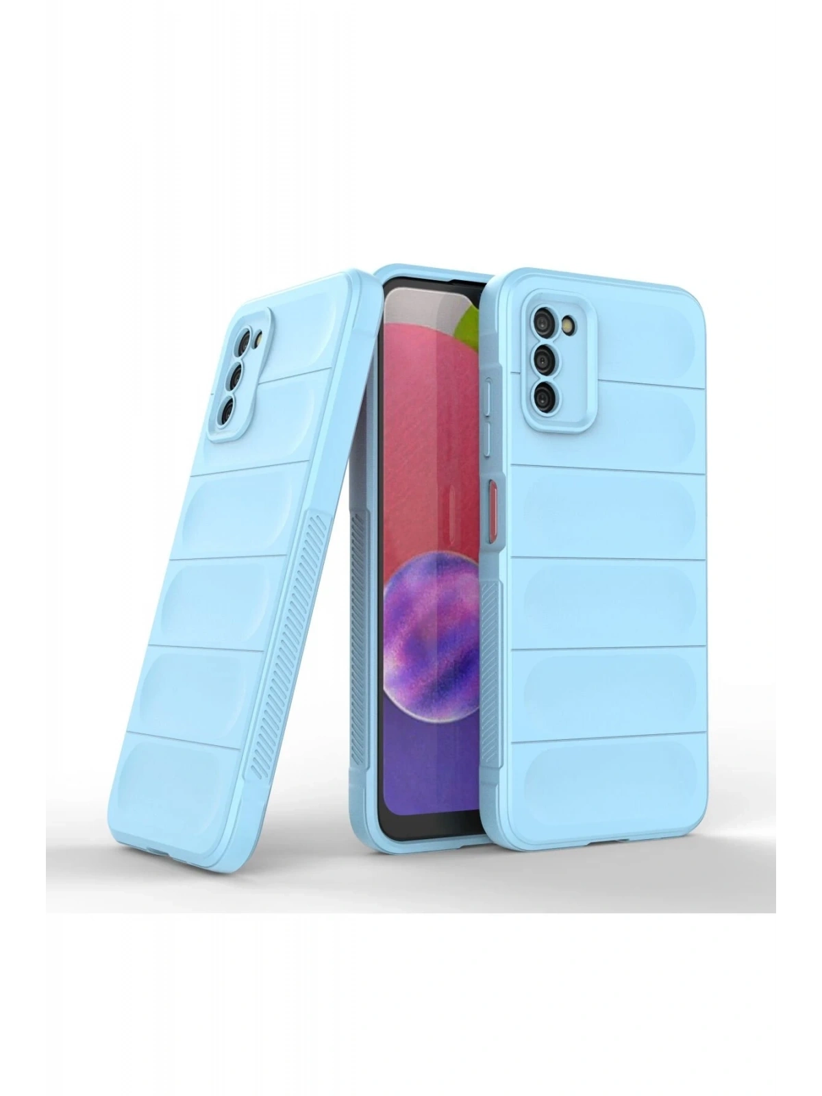 Newface Samsung Galaxy A03S Kılıf Optimum Silikon - Sky Blue