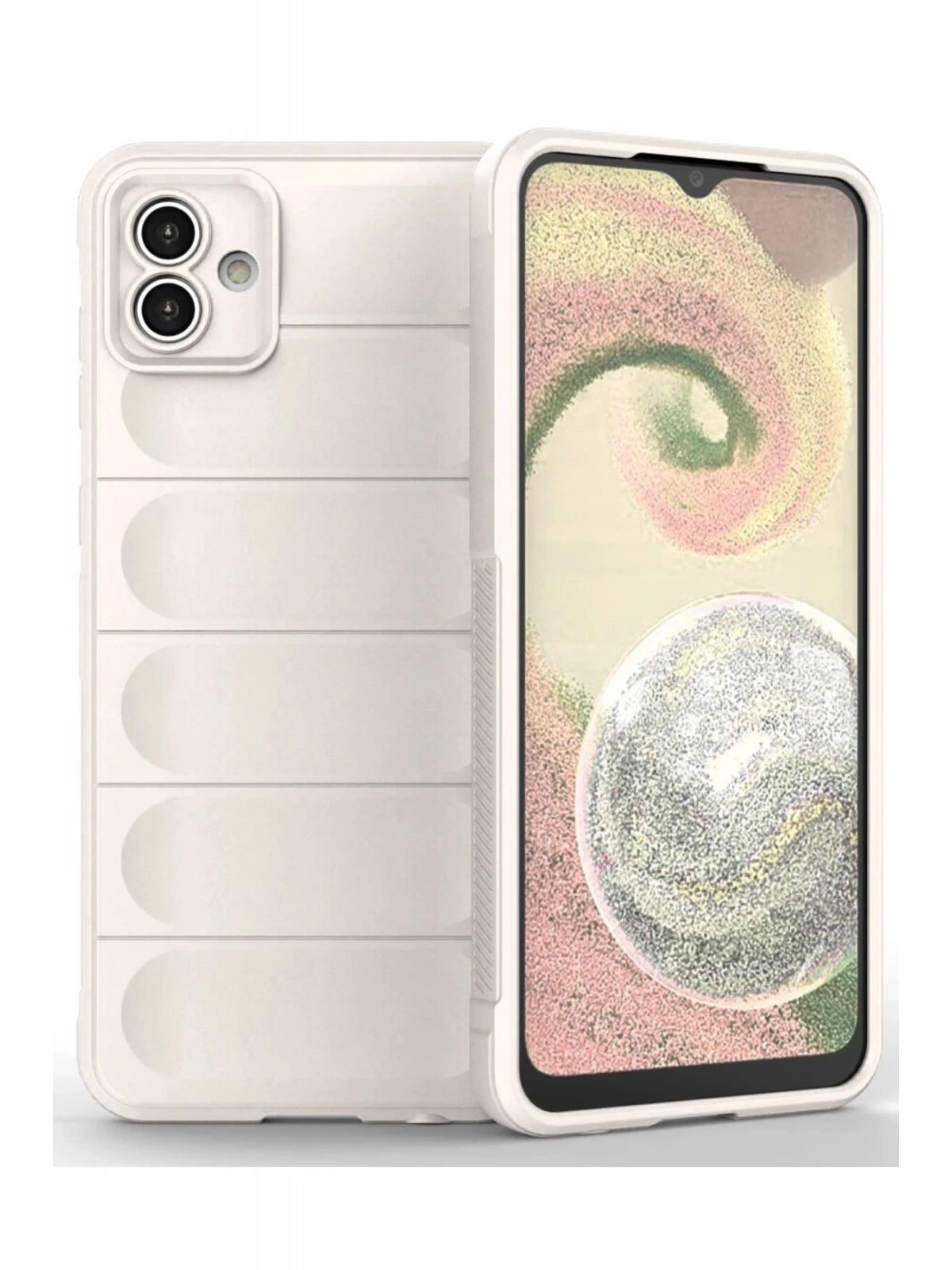 Newface Samsung Galaxy A04 Kılıf Optimum Silikon - Krem