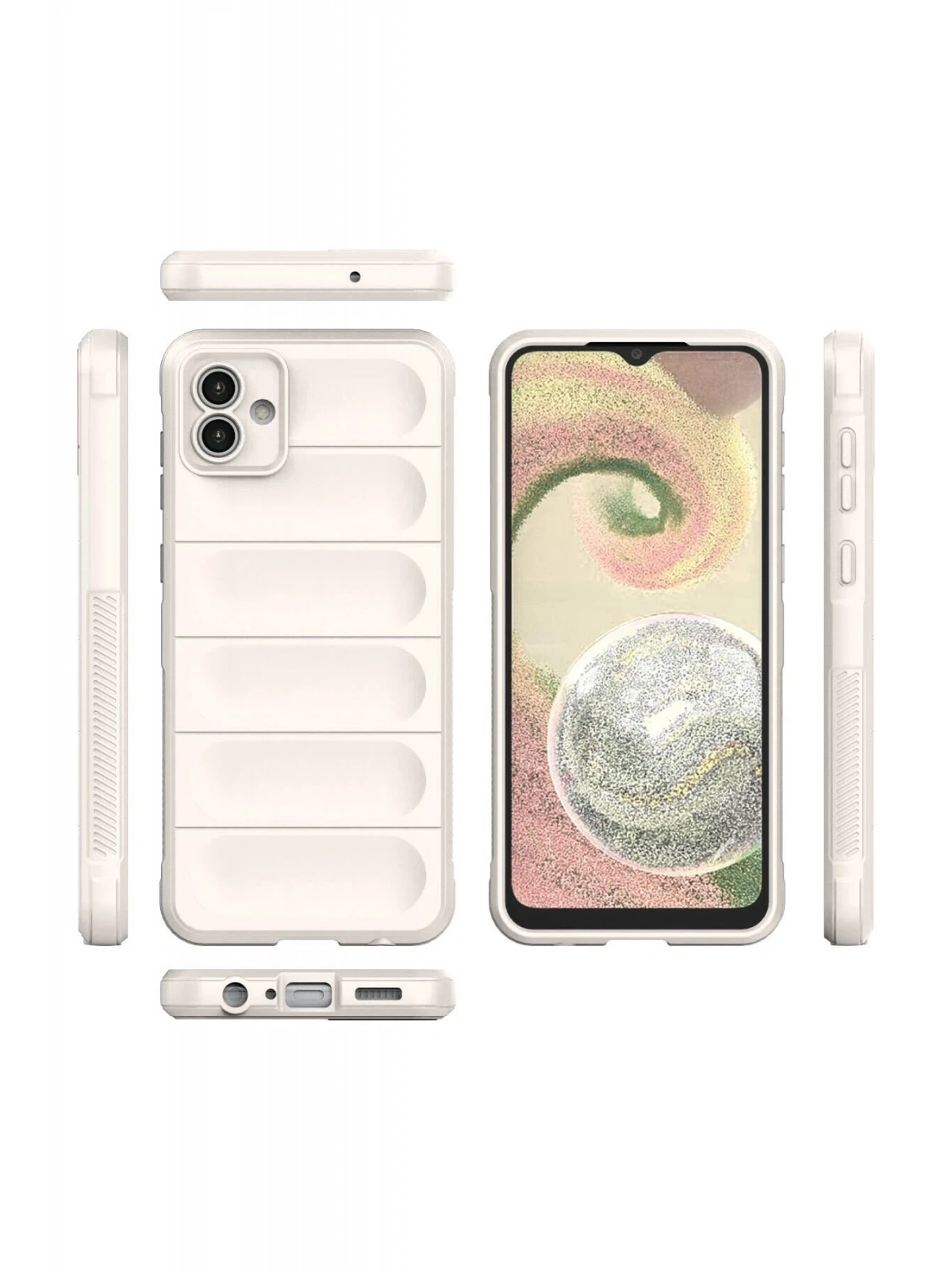 Newface Samsung Galaxy A04 Kılıf Optimum Silikon - Krem